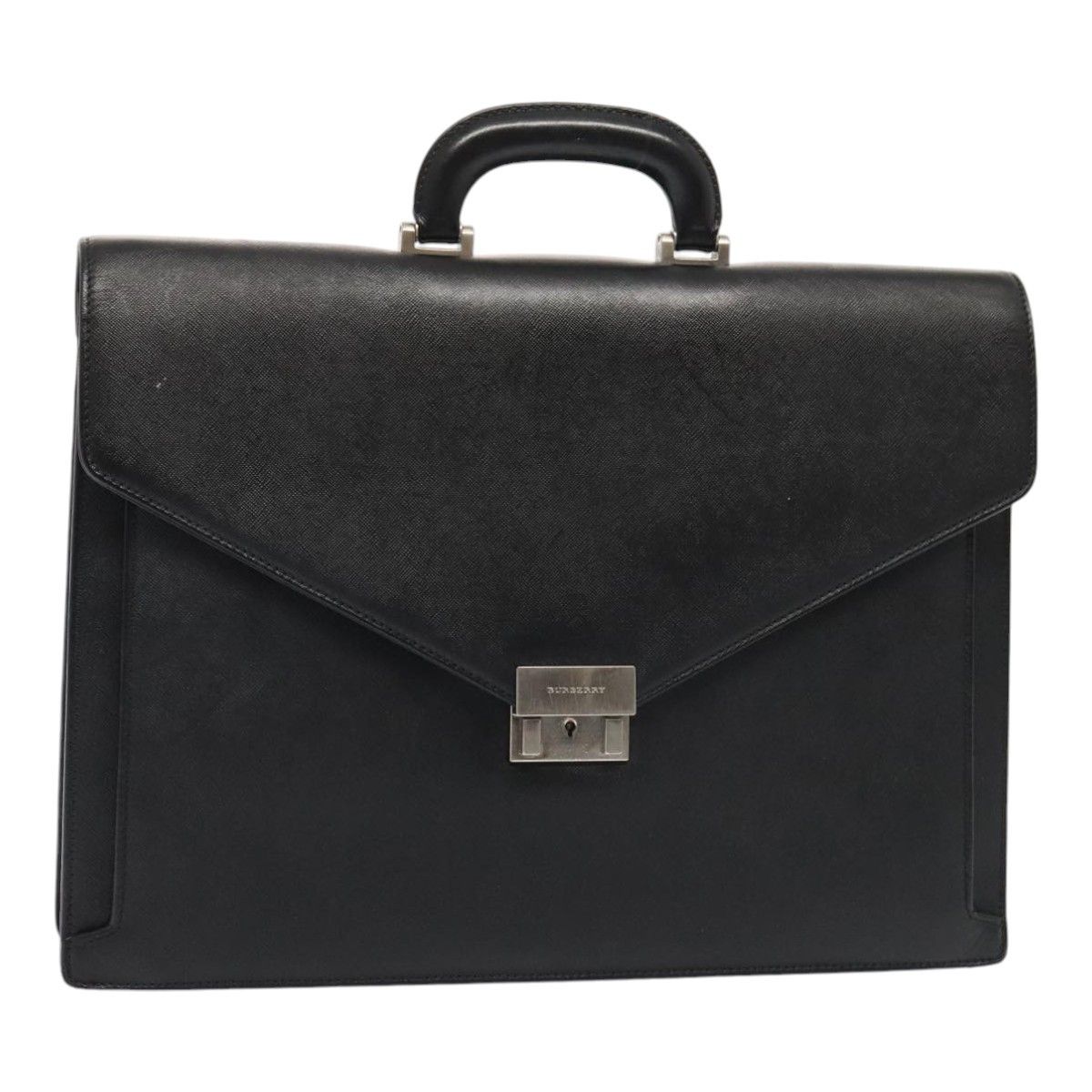 Burberry Black Leather Briefcase Bag (Pre-Owned) Size ONE SIZE - 1 Thumbnail