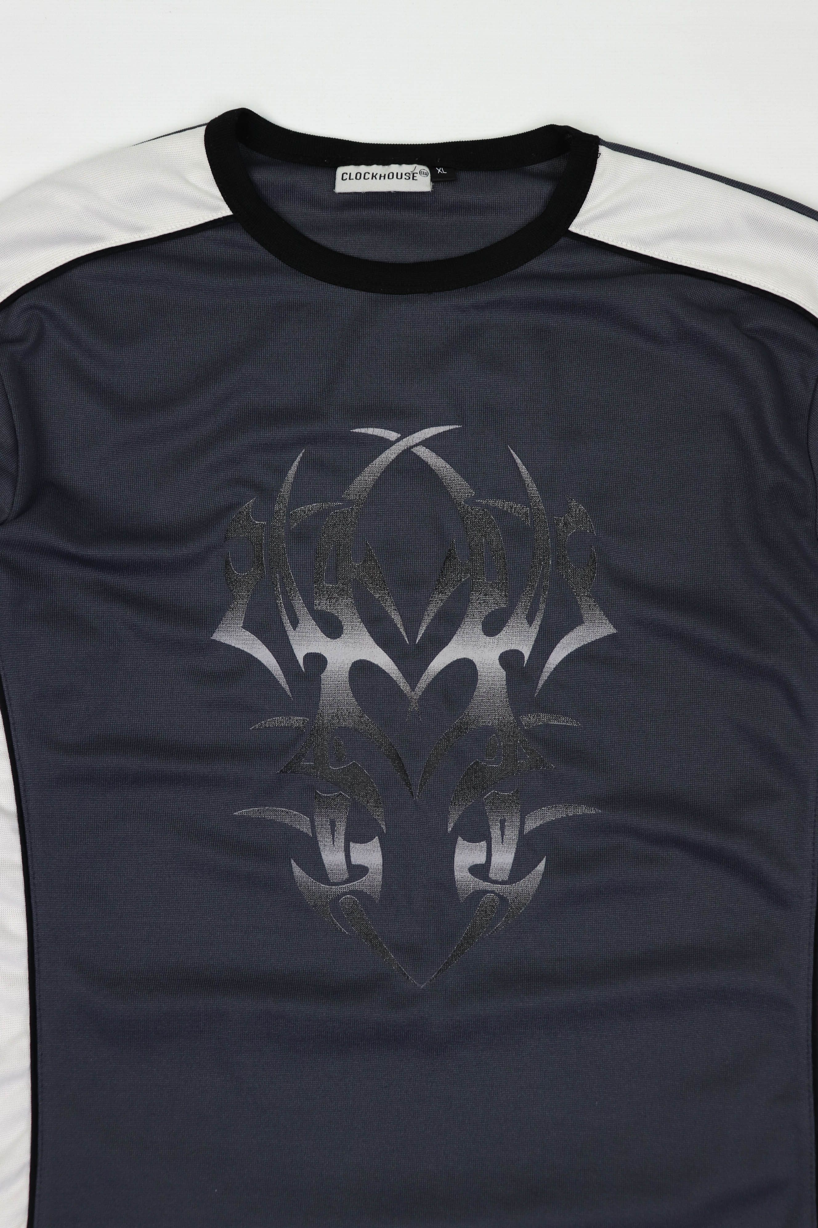 C&A Vintage Y2K Tribal Logo Graphics Mesh Jersey Long Sleeve Size US L / EU 52-54 / 3 - 3 Thumbnail