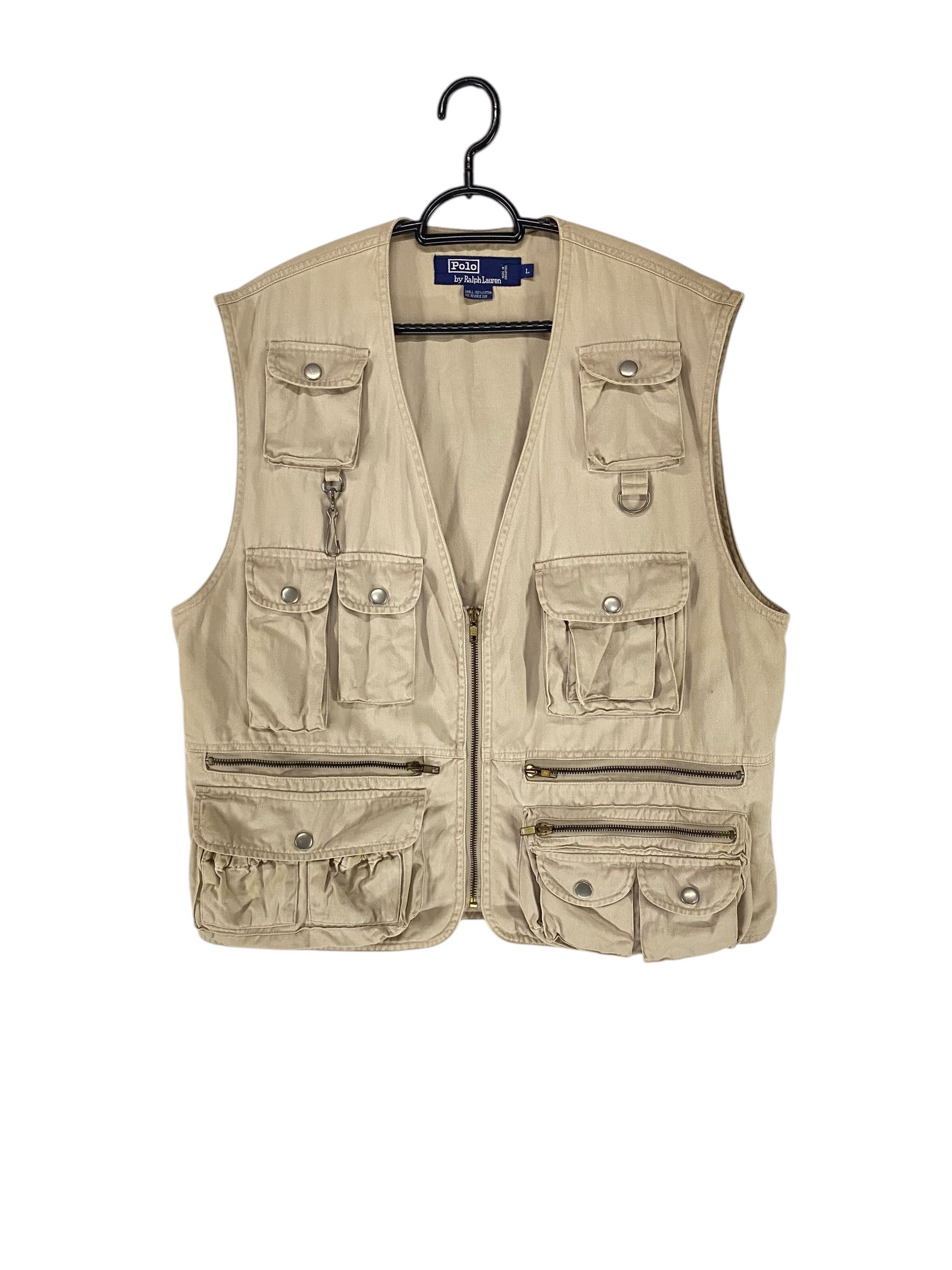Designer 90s Polo Ralph Lauren multipocket tactical hunting vest Size US L / EU 52-54 / 3 - 1 Thumbnail