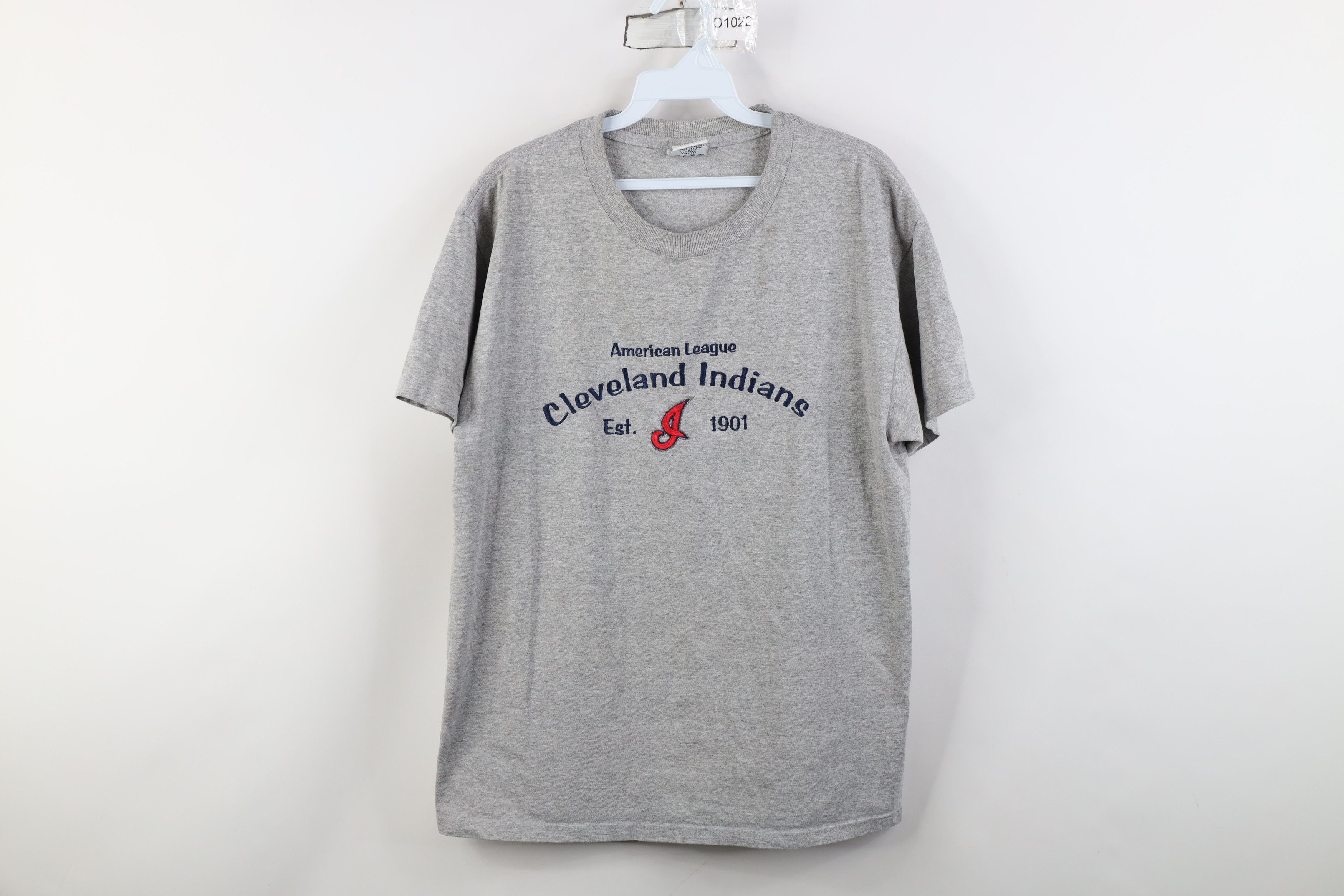 Vintage Vintage 90s Y2K Cleveland Indians Baseball T-Shirt Gray Size US M / EU 48-50 / 2 - 1 Thumbnail