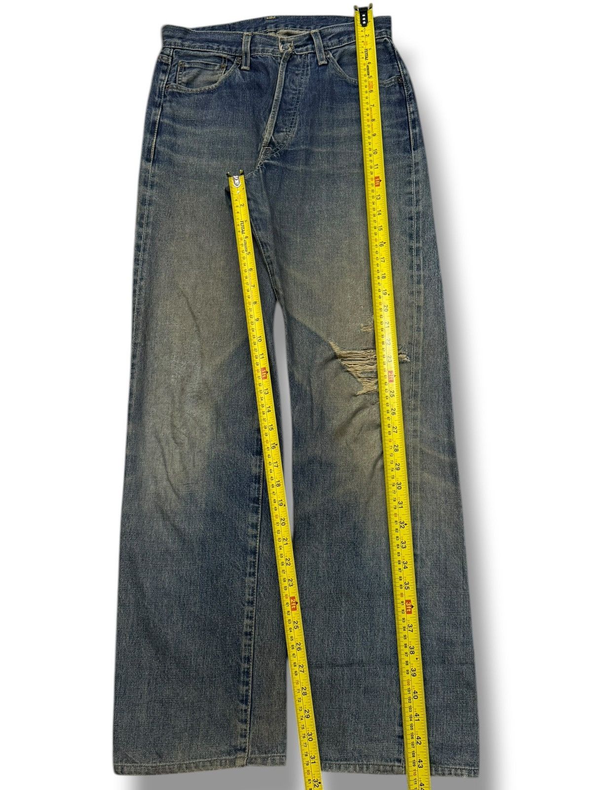 Blue Blue Japan Vintage Blue Way Co.Ltd Japanese Selvedge Denim | W29 Size US 29 - 15 Thumbnail