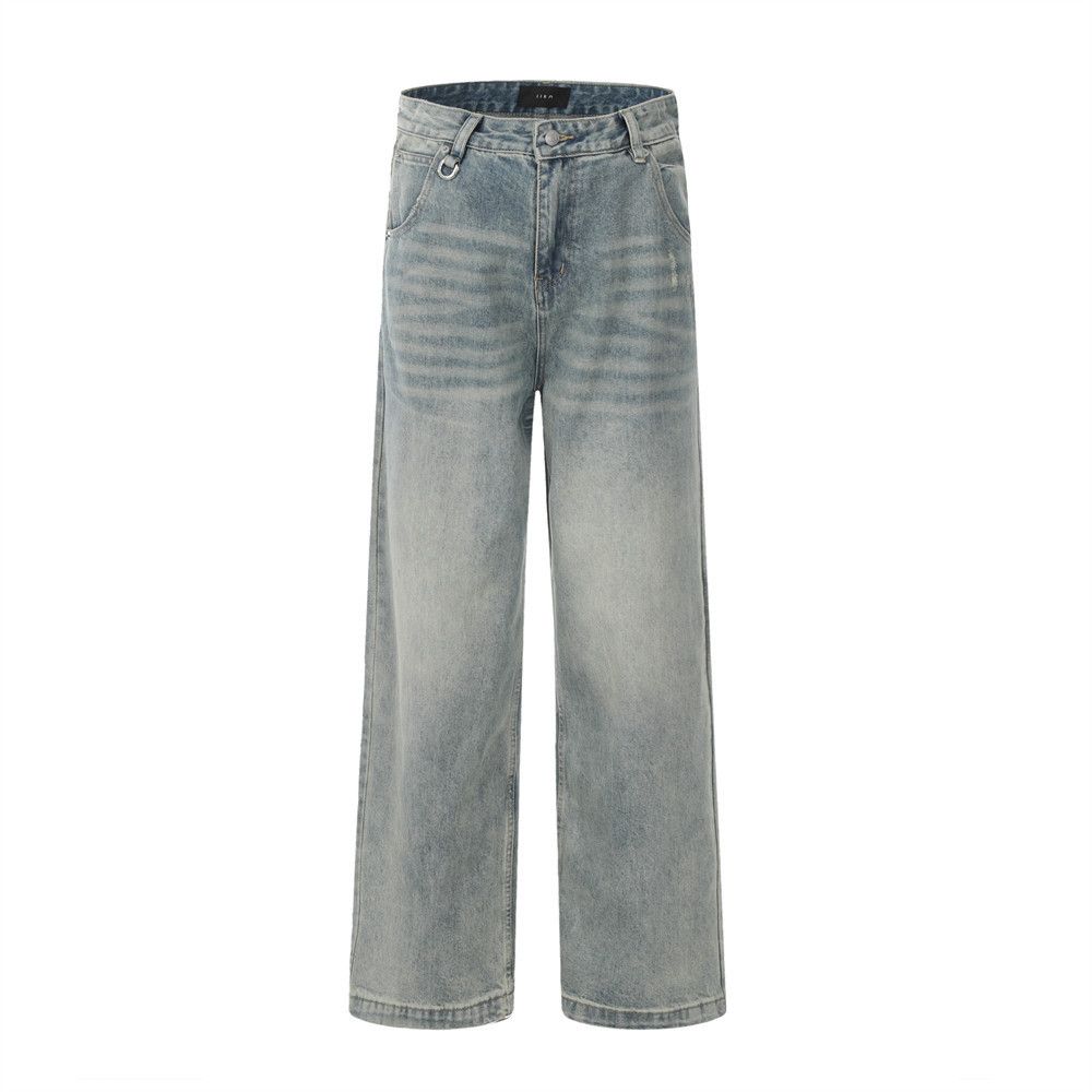 Japanese Brand Punk distressed washed denim straight pants for men Size US 32 / EU 48 - 1 Thumbnail