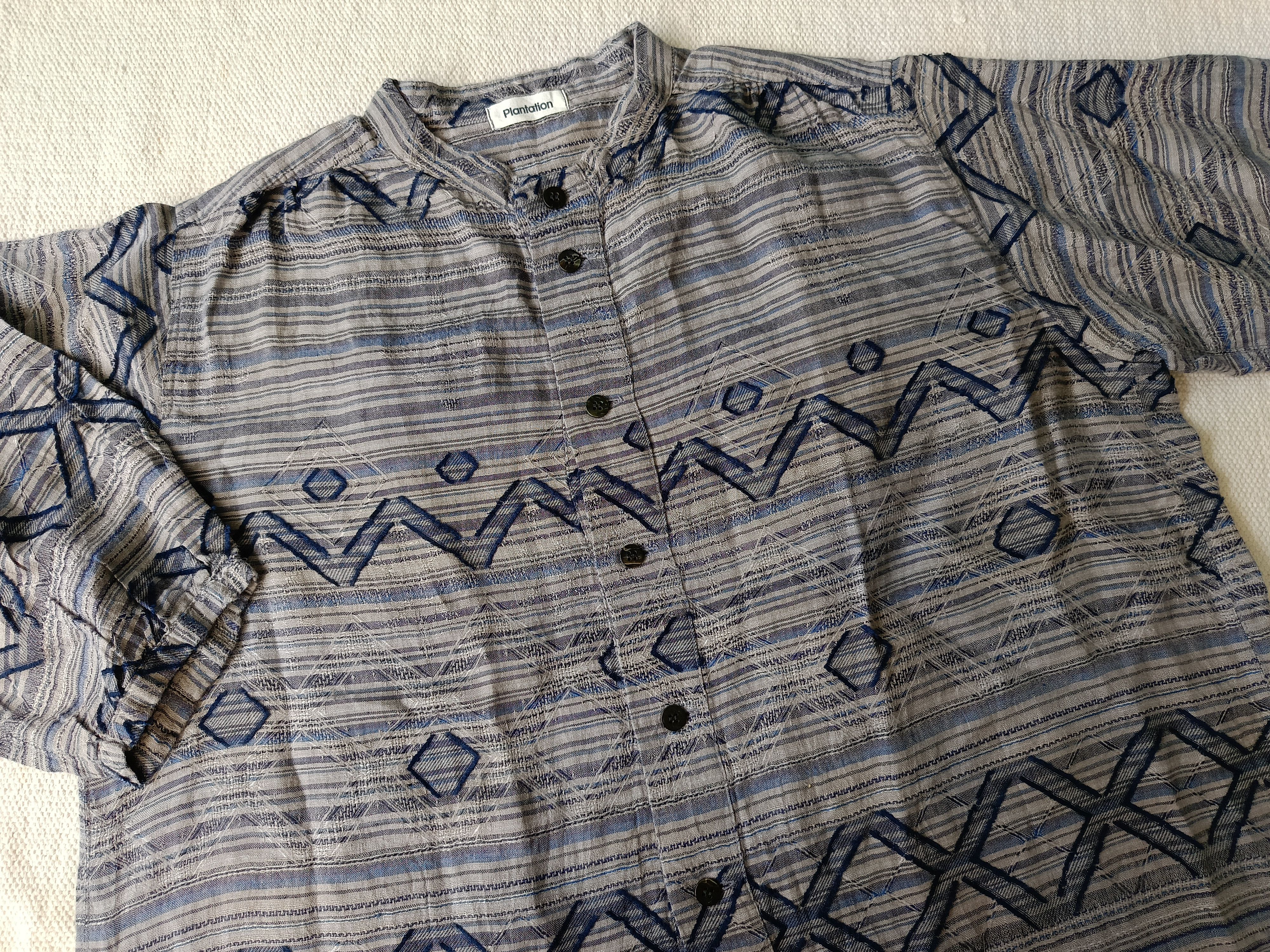 Issey Miyake × Japanese Brand Plantation by Issey Miyake Japan linen 3/4 sleeve shirt Size M / US 6-8 / IT 42-44 - 3 Thumbnail