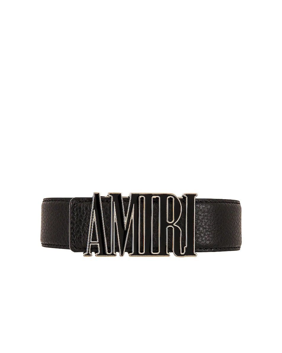Amiri o1w1db10525 Size: 85 / Pebbled 3cm Belt in Black Size 34 - 3 Thumbnail