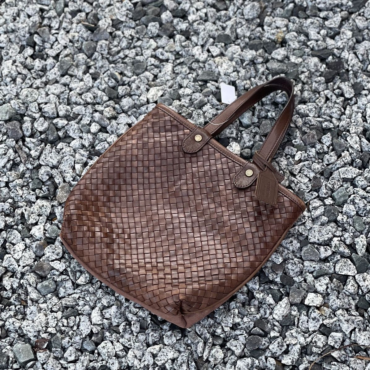 Designer × Japanese Brand Vintage BEAU DESSIN S.A Small Woven Leather Bag Size ONE SIZE - 1 Thumbnail