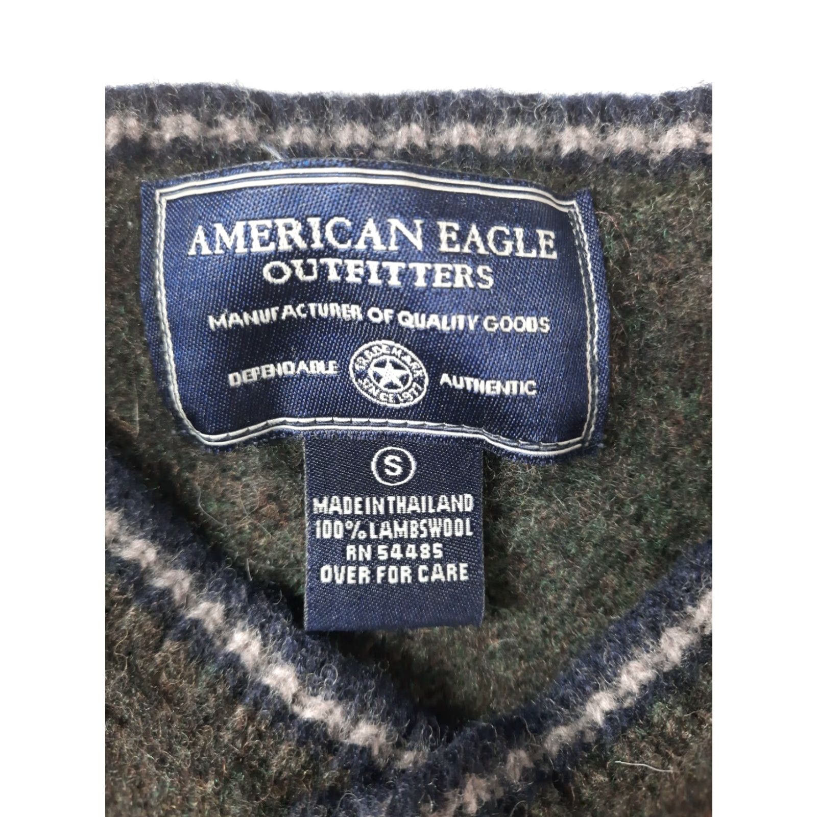 American Eagle Outfitters VINTAGE American Eagle Outfitters Wool Blend V-Neck Sweater Women Small S3C (Green) Wool Blend Logo Pullover Knit 90s Casual Mens? Size S / US 4 / IT 40 - 3 Thumbnail