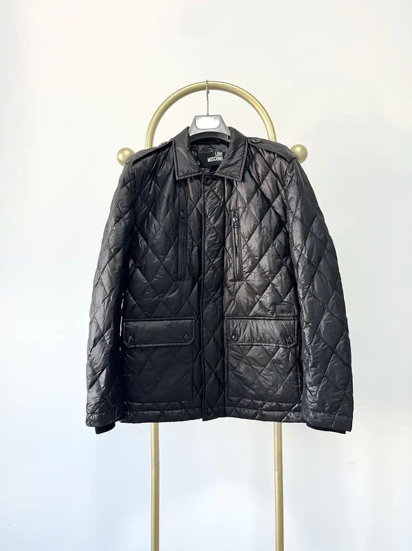 Moschino Moschino Black Quilted Men's Down Jacket 0089 Size US M / EU 48-50 / 2 - 1 Thumbnail