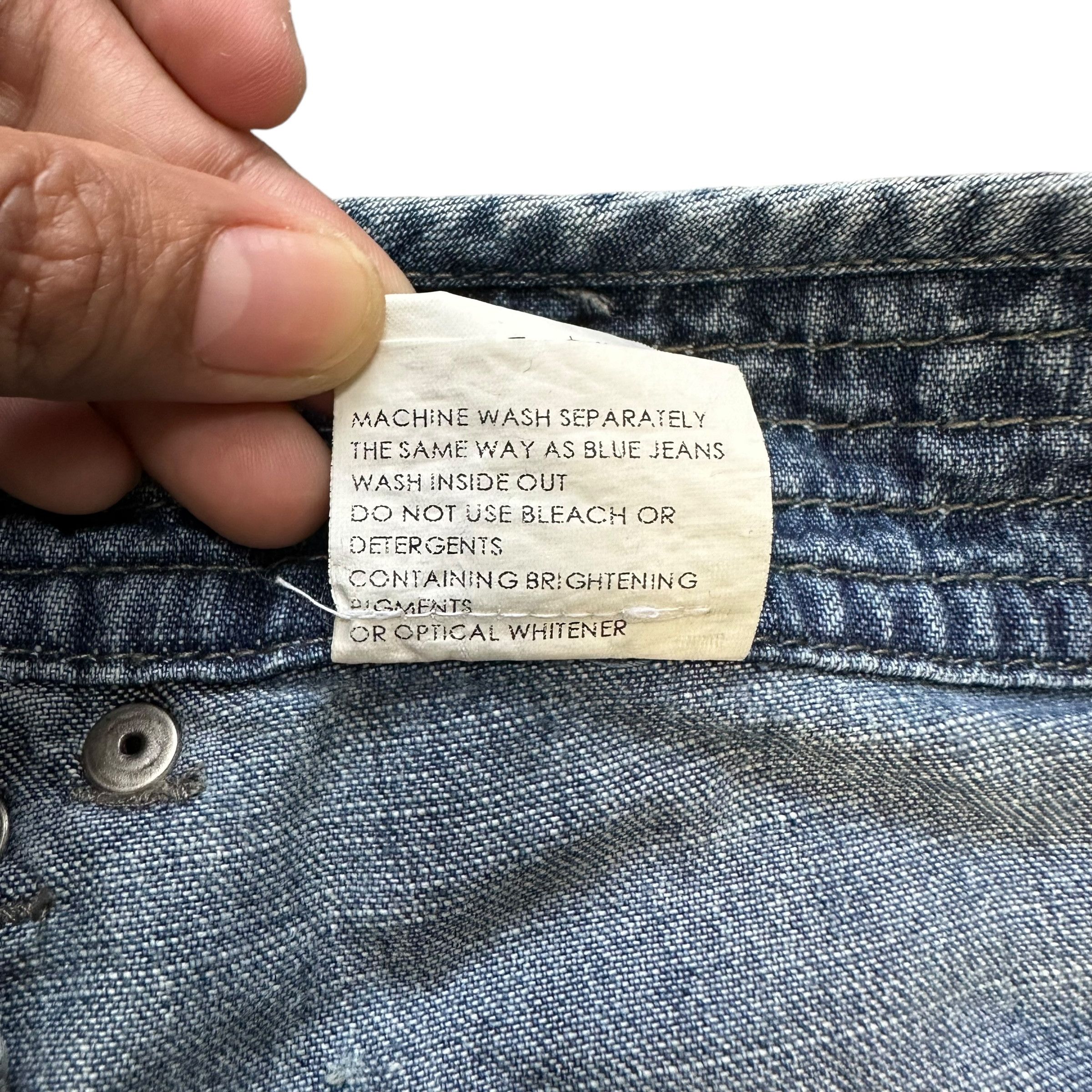 Vintage Blue Willi's Denmark Washed Cargo Jean Pant #A32-0734 Size 29" - 10 Thumbnail
