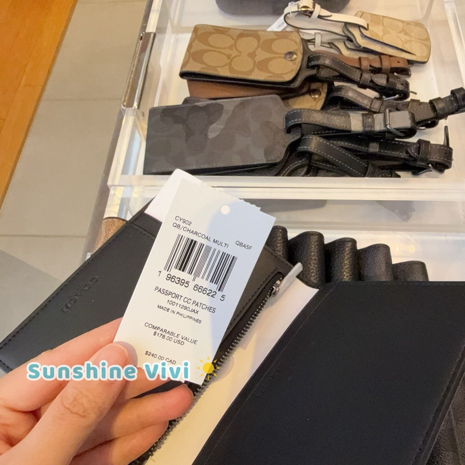Coach NWT Coach Passport Case Wallet CY902 Patches Charcoal Size ONE SIZE - 5 Thumbnail