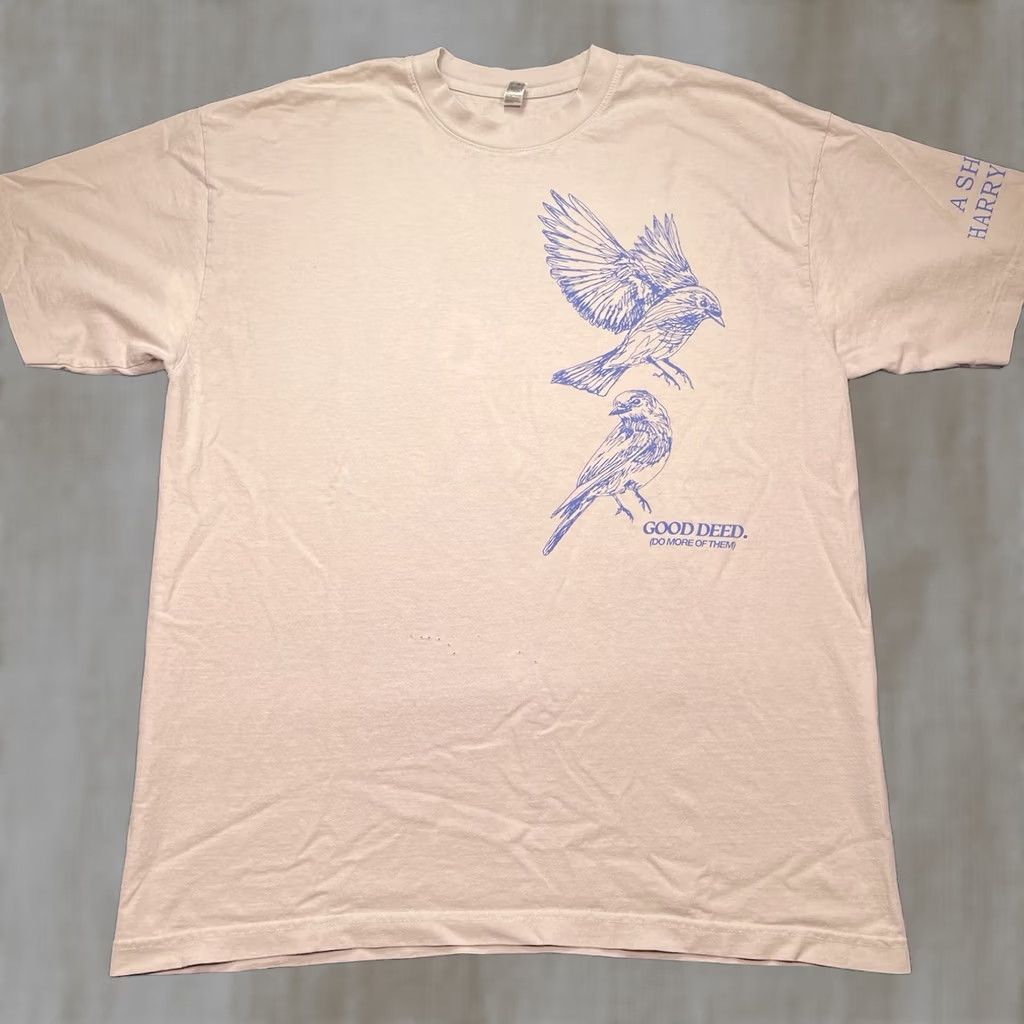 Hudson Har ry Hud son Shirt Men’s Large Good Deed Do More Of Them Beige Art Tee L Long Sleeve Men's T-Shirt Beige Art Tee Size US L / EU 52-54 / 3 - 1 Thumbnail