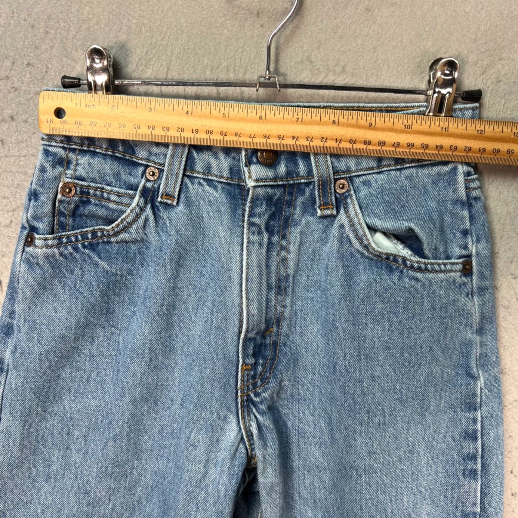 Levi's VINTAGE Levi's Jeans Slim 5-Pocket 14 / 25 x 27 Light Wash Denim Womens Boys? Size 36" / US 14 / IT 50 - 5 Thumbnail