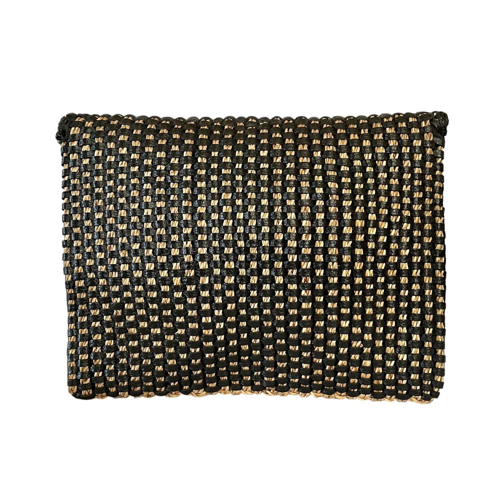 Other Kara Ross NY Woven Straw Black Leather Onyx Envelope Clutch Size ONE SIZE - 3 Thumbnail