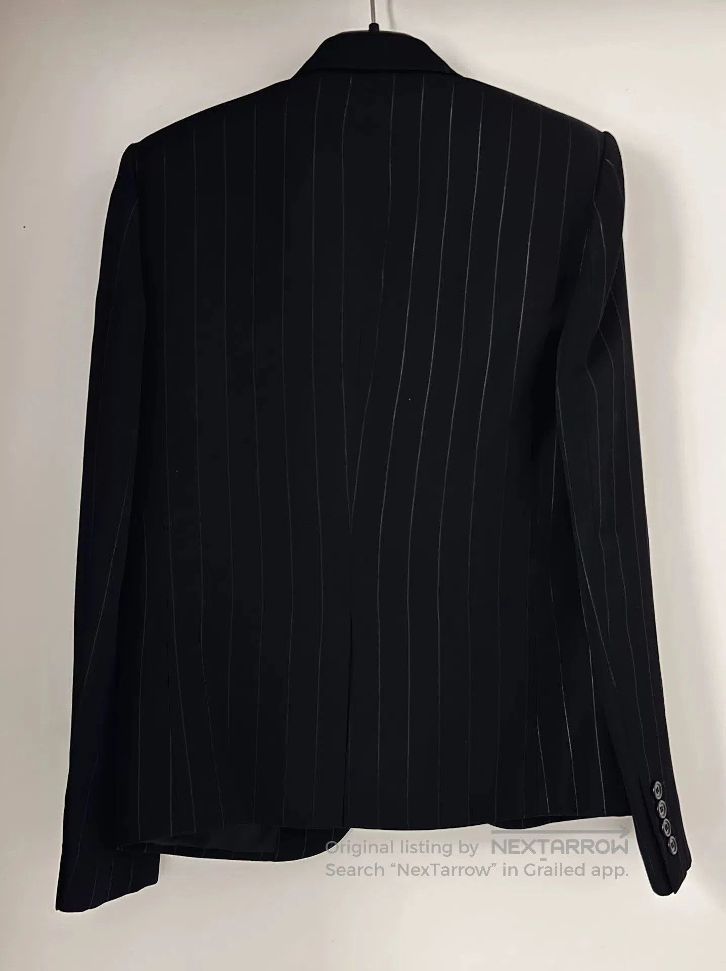 Saint Laurent Paris Saint Laurent Black Pinstriped Blazer. Size US S / EU 44-46 / 1 - 2 Thumbnail
