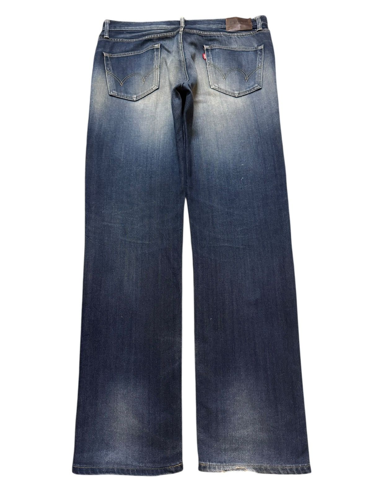 Vintage Y2K Japan Edwin 503 Blue Faded Wash Distressed Jeans