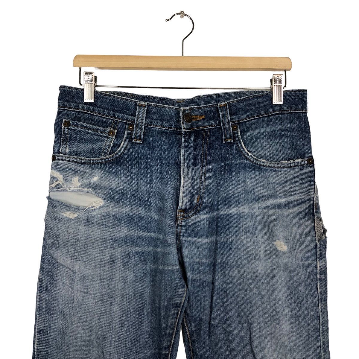 Japanese Brand 🔥90’s VINTAGE DENIM JEANS DISTRESSED DESIGN EDWIN JAPAN Size US 30 / EU 46 - 3 Thumbnail