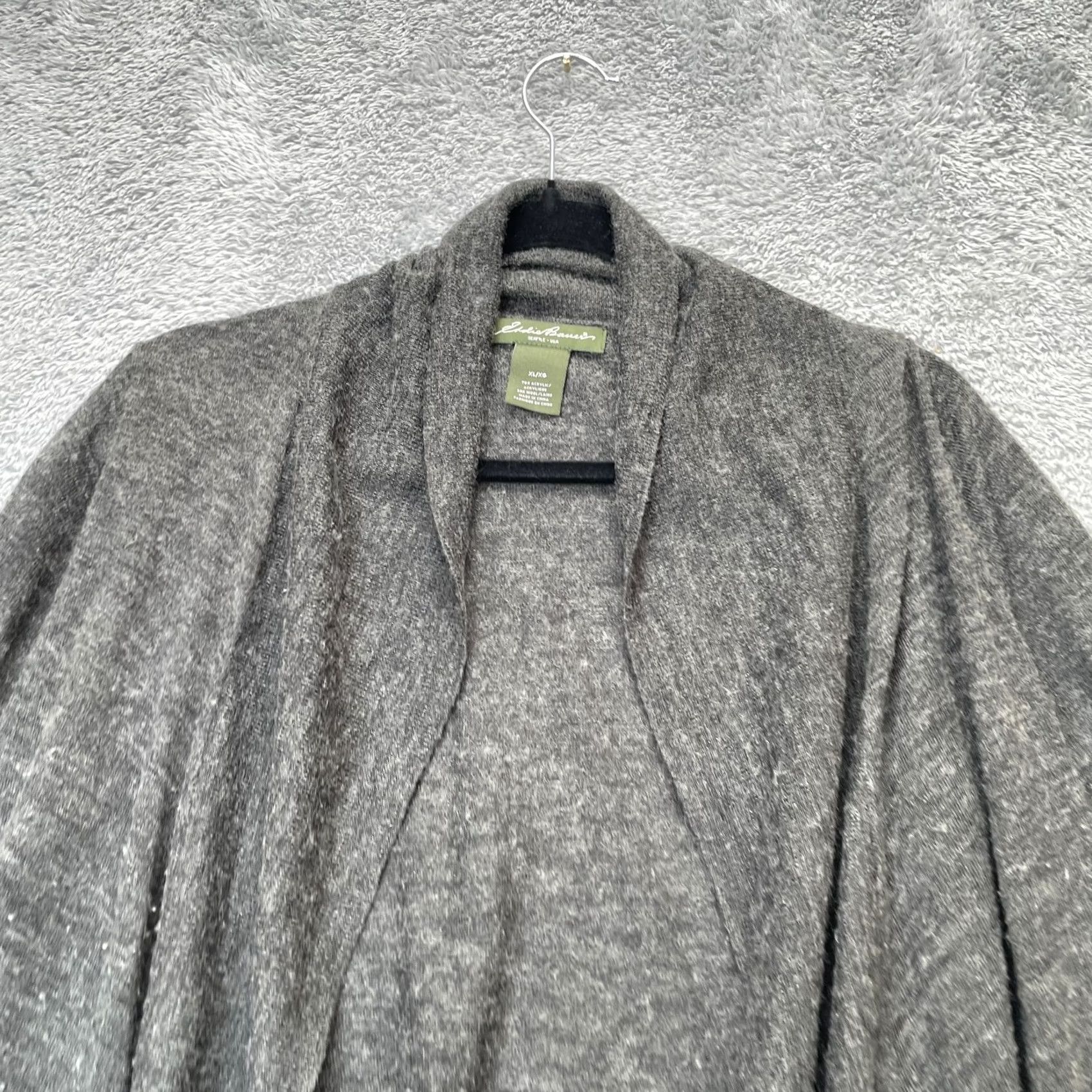 Eddie Bauer Eddie Bauer Sweater Womens XL Gray Cardigan Wool Blend Asymmetrical Knit Open Collarless Size XL / US 12-14 / IT 48-50 - 5 Thumbnail