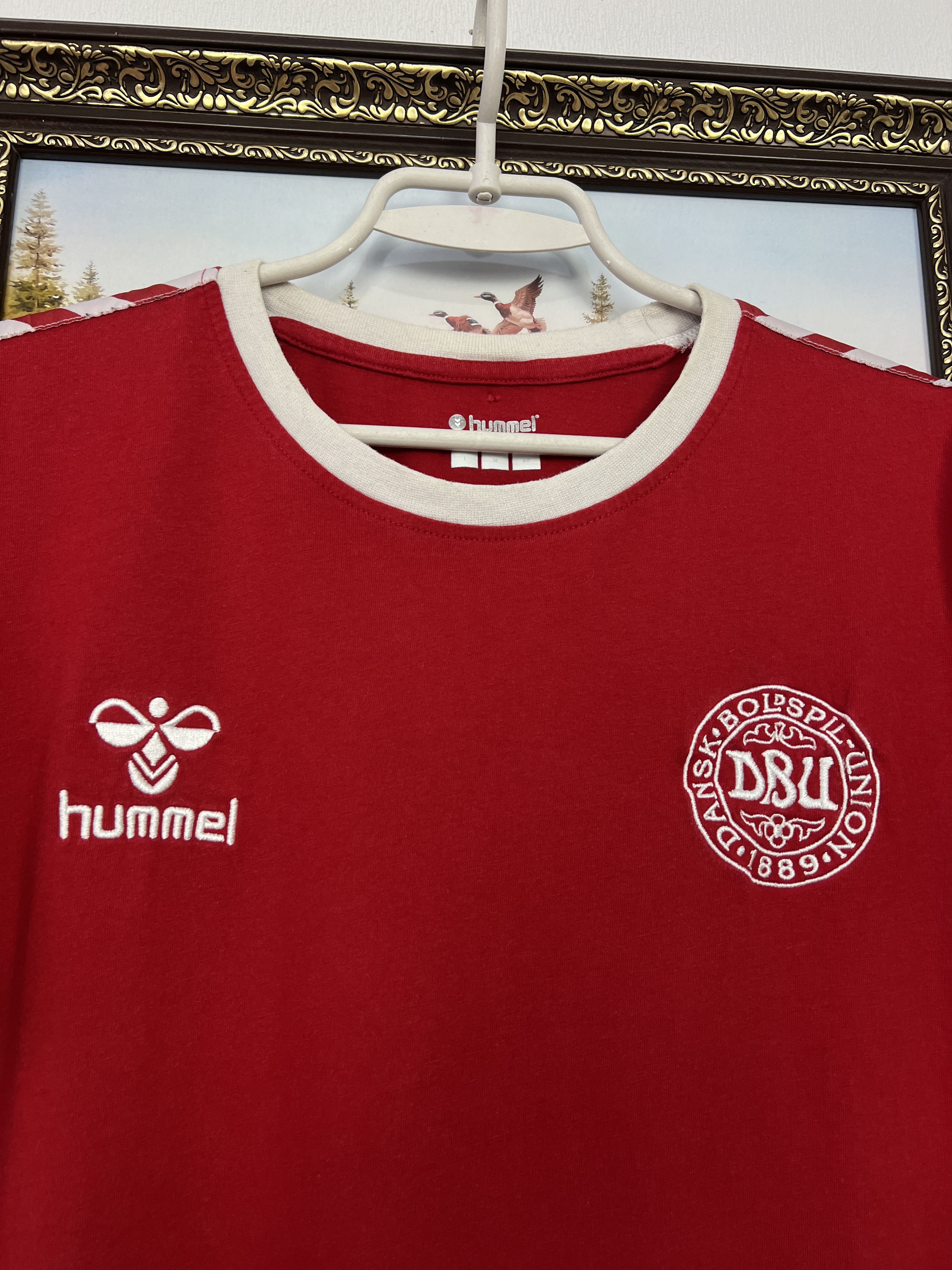Hummel Denmark Football Shirt Soccer National Team Jersey Trikot Size US L / EU 52-54 / 3 - 3 Thumbnail