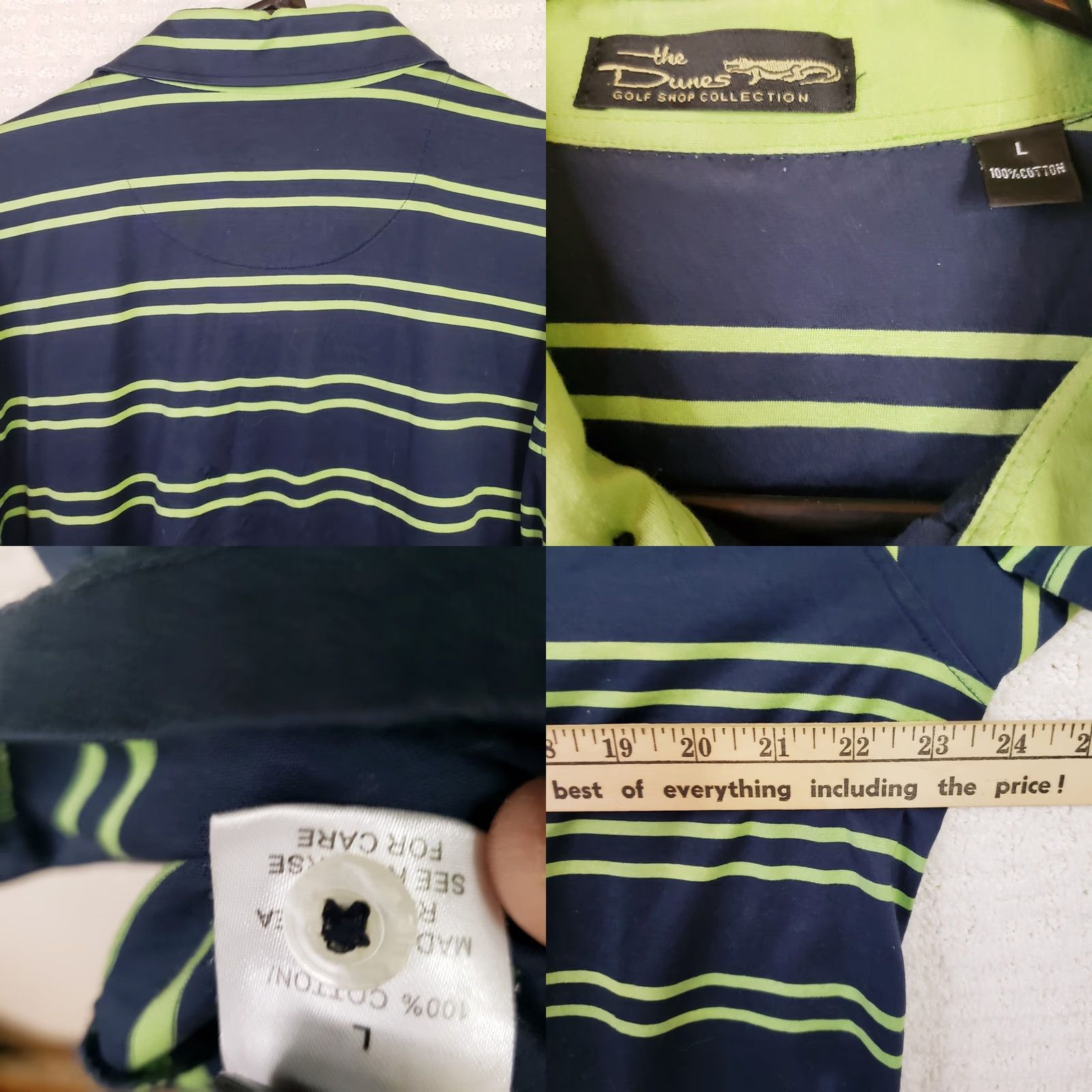 Vintage The Dunes Nike Tour Performance Golf Polo Shirt Mens L Blue Size US L / EU 52-54 / 3 - 8 Thumbnail