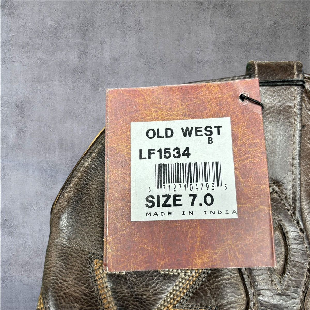 Cowboy Equipment Brown Old West Leather Cowboy Boots Size US 7 / IT 37 - 4 Thumbnail