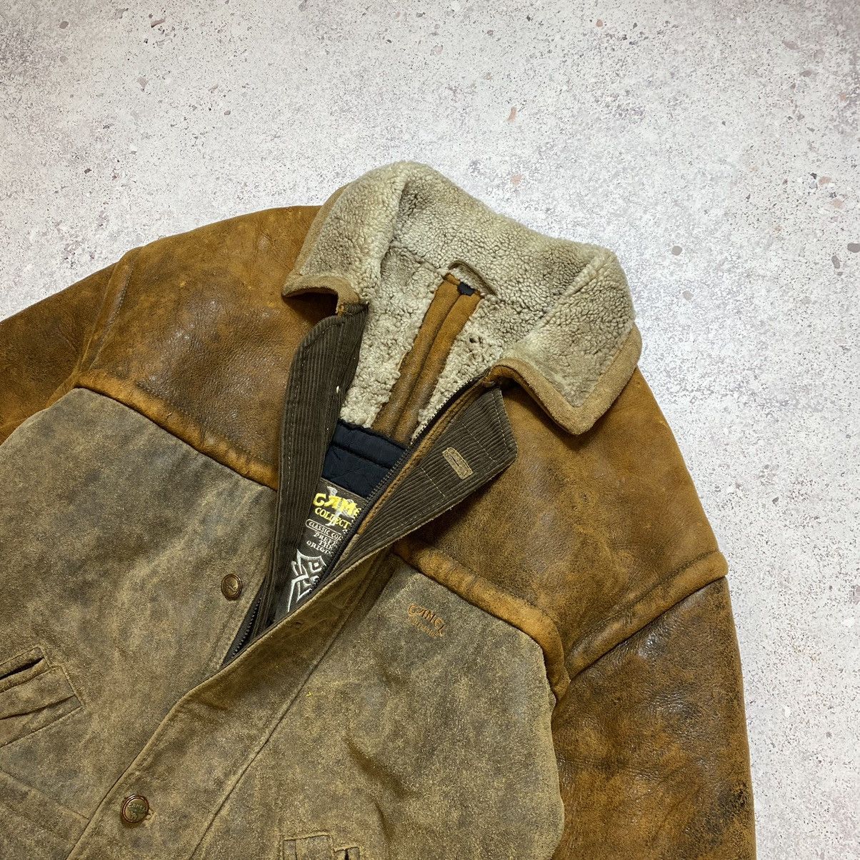 Camel × Japanese Brand × Vintage Vintage 90s Leather Camel Jacket Coat Y2K Avantgarde Retro Size US XL / EU 56 / 4 - 2 Thumbnail