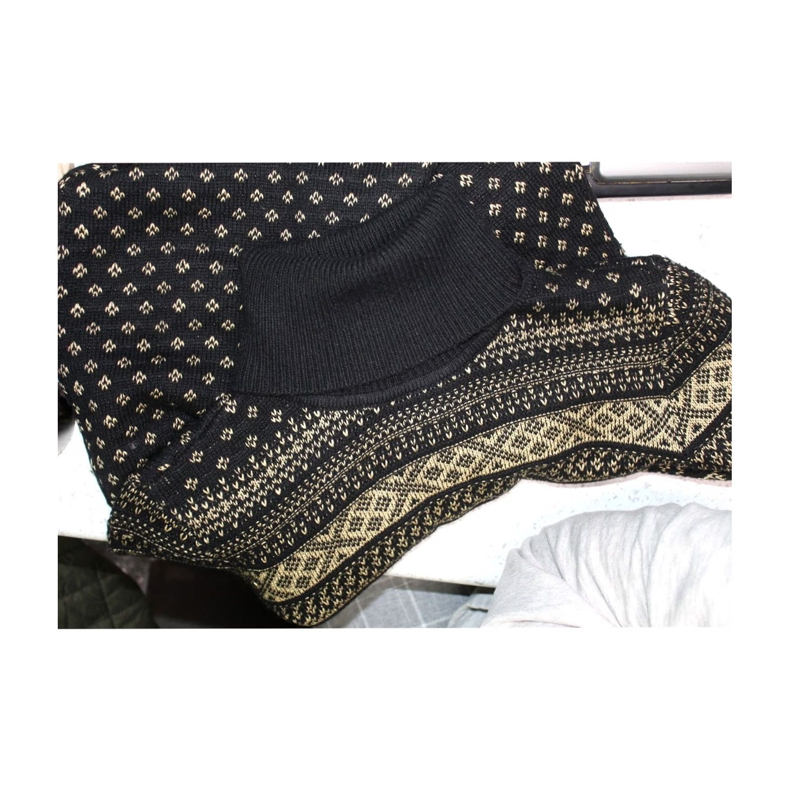 Ralph Lauren Ralph Lauren Womens Knitted Sweater Mini Dress blkgold M Size M / US 6-8 / IT 42-44 - 3 Thumbnail