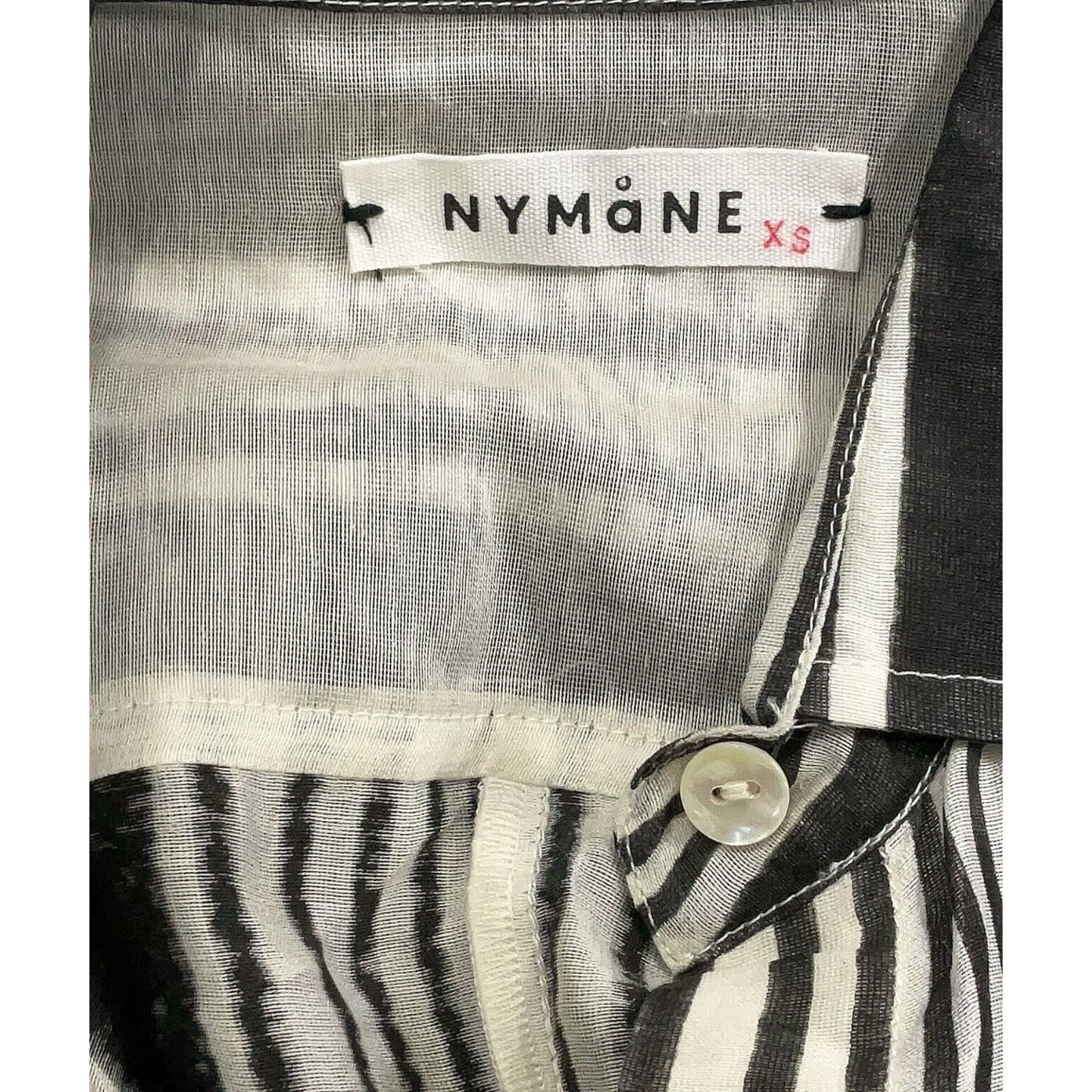 Other NYMaNE Ethnically Made Cotton Silk Striped Shirt Button Down Size S / US 4 / IT 40 - 5 Thumbnail