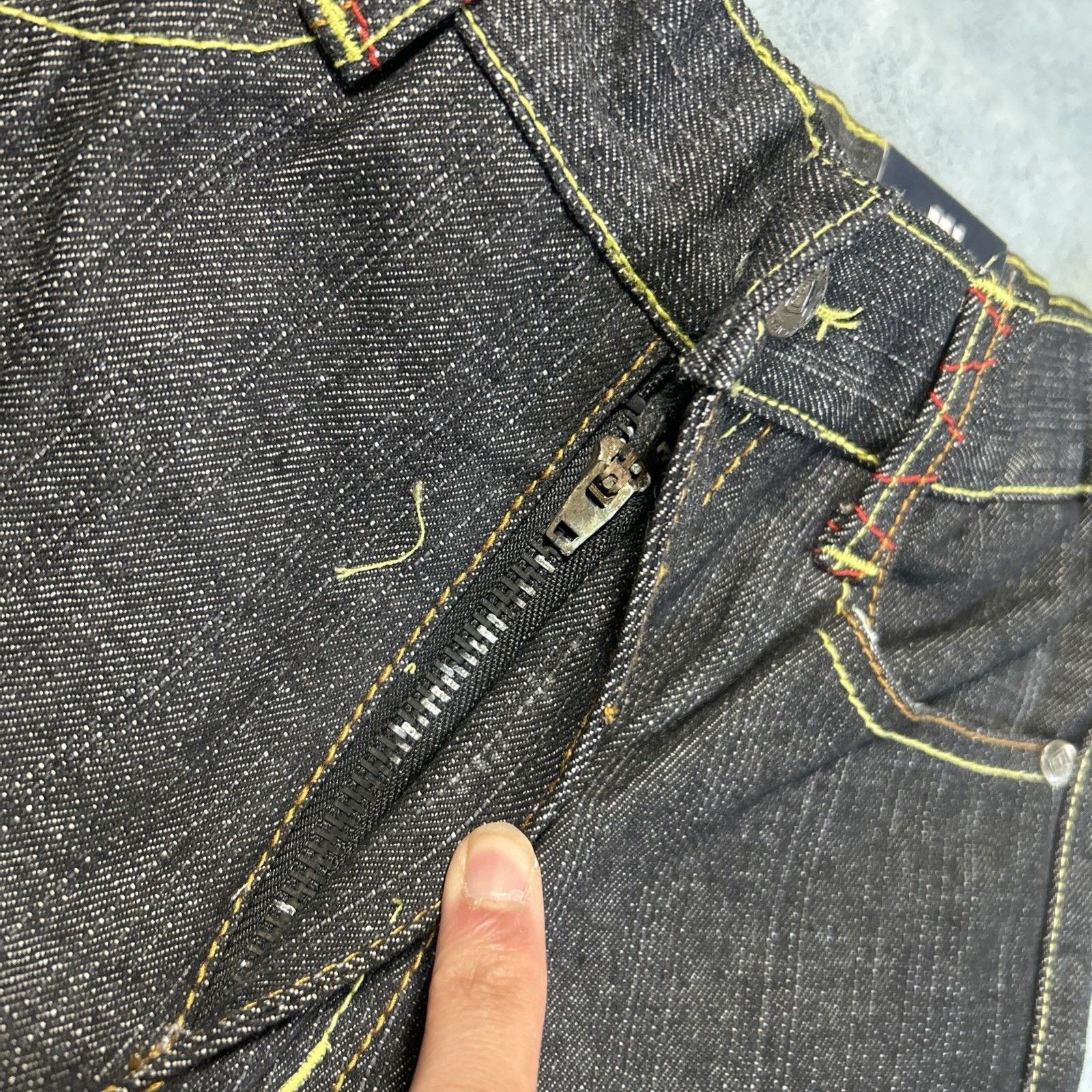 JNCO Beyond Baggy Embroidered Jeans Youth Medium 25x18 Loose Wide Size US 26 / EU 42 - 11 Thumbnail
