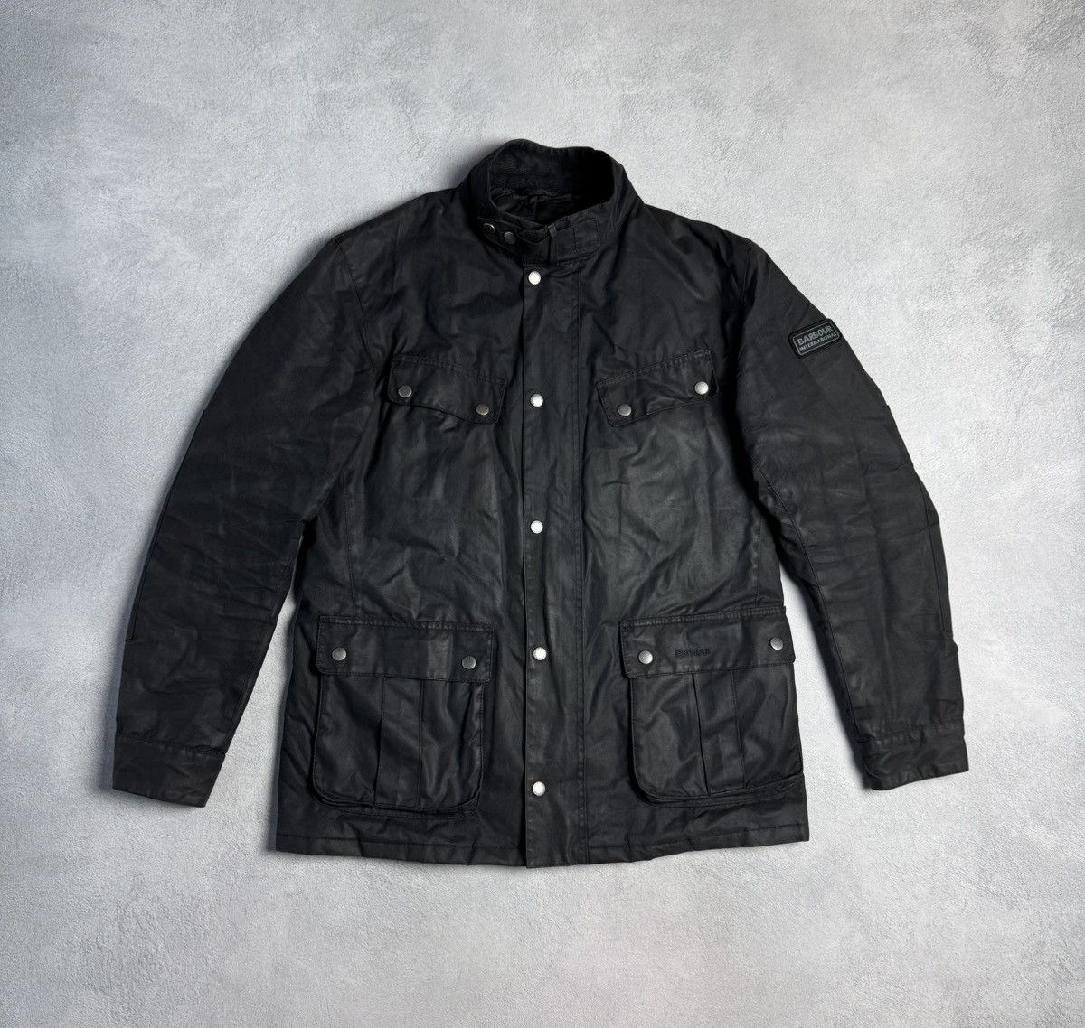 Barbour Barbour International Duke Motorcycle Wax Cotton Jacket Size US L / EU 52-54 / 3 - 1 Thumbnail
