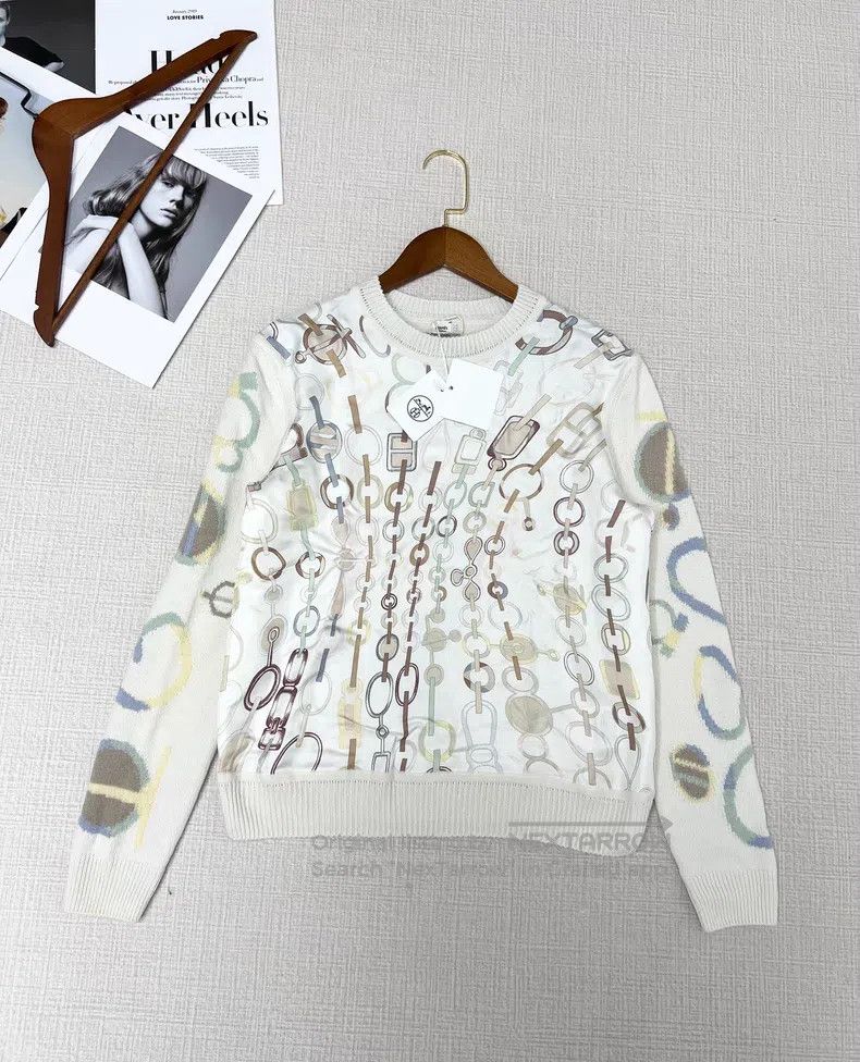 Hermes Hermes Silk cashmere mixed knit sweater top Size XS / US 0-2 / IT 36-38 - 1 Thumbnail