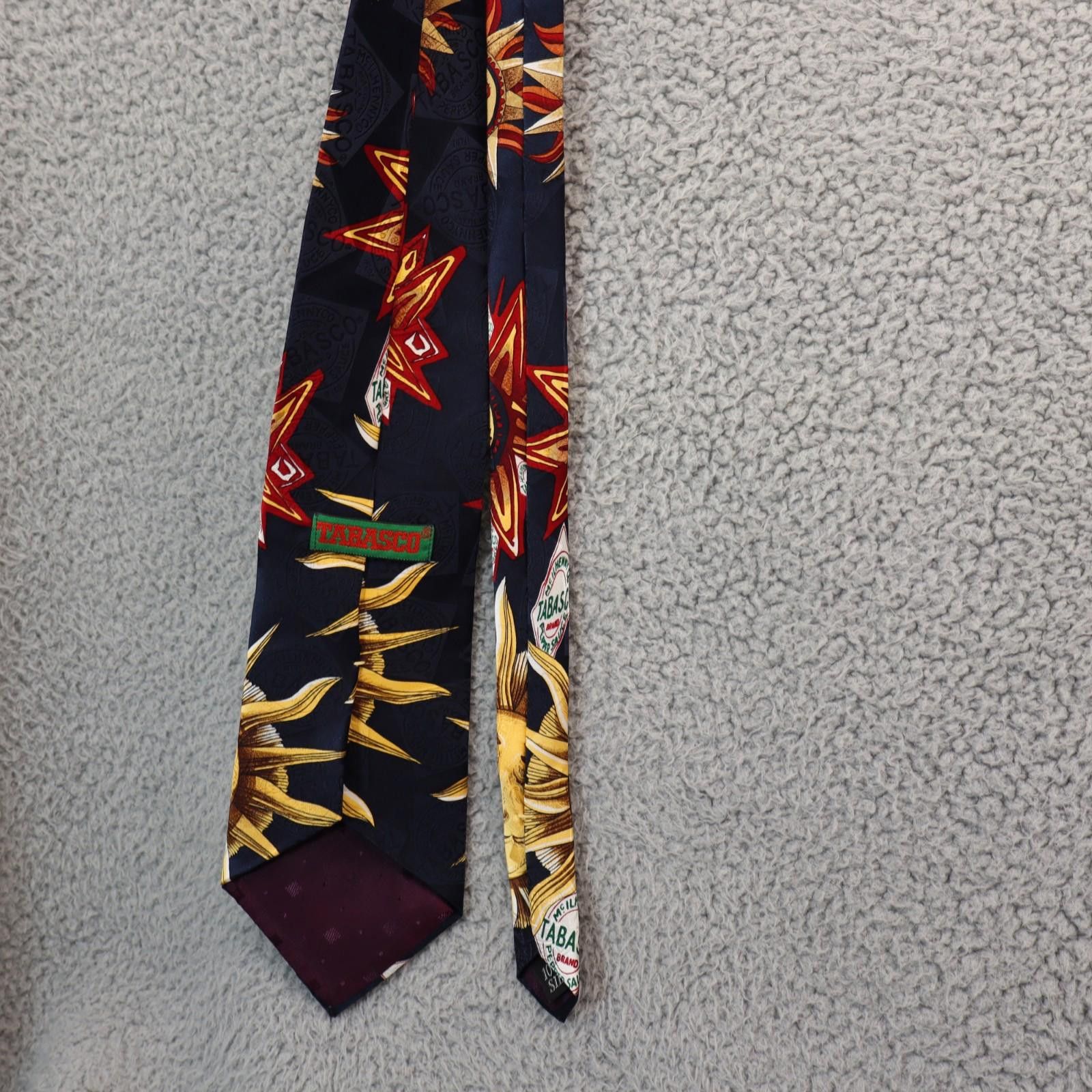 Tabasco Tabasco Sauce Neck Tie Logo Sun Theme Silk Vintage Size ONE SIZE - 4 Thumbnail