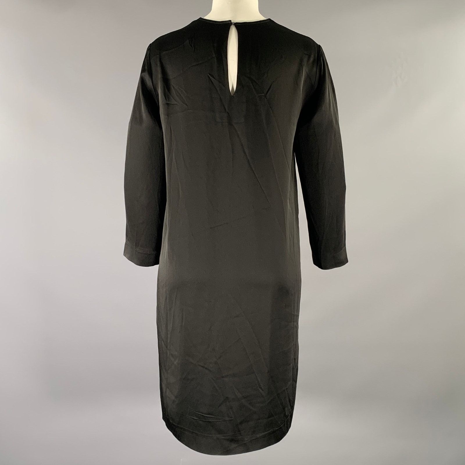 Stella McCartney STELLA McCARTNEY Size 4 Black White Silk Shirt Dress Size S / US 4 / IT 40 - 4 Thumbnail