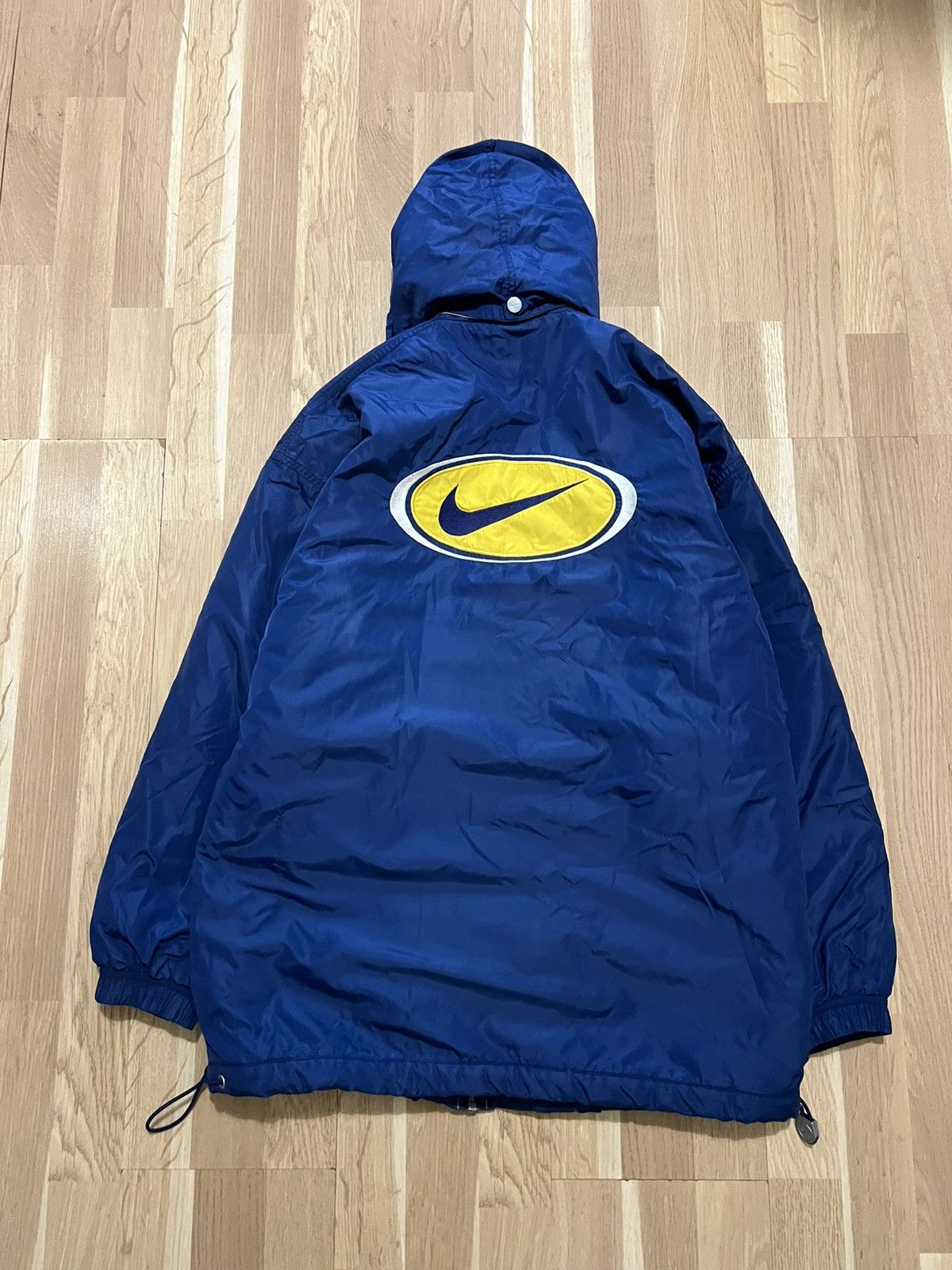 Nike × Vintage Nike vintage parkas jacket parkas big logo 90s rare Size US M / EU 48-50 / 2 - 1 Thumbnail