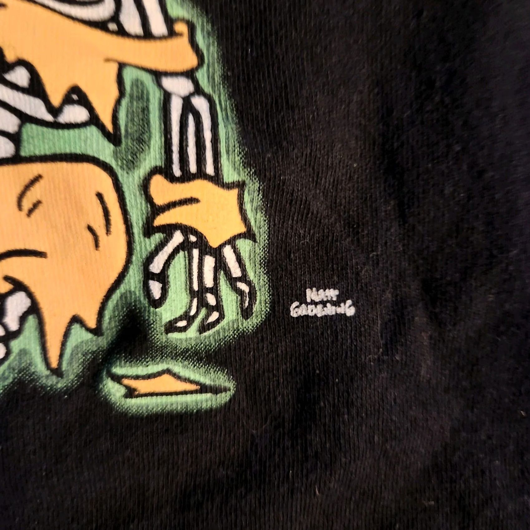 Vintage The Simpsons T Shirt Tee Treehouse of Horror Skeletons Halloween Black Mens L Size US L / EU 52-54 / 3 - 3 Thumbnail