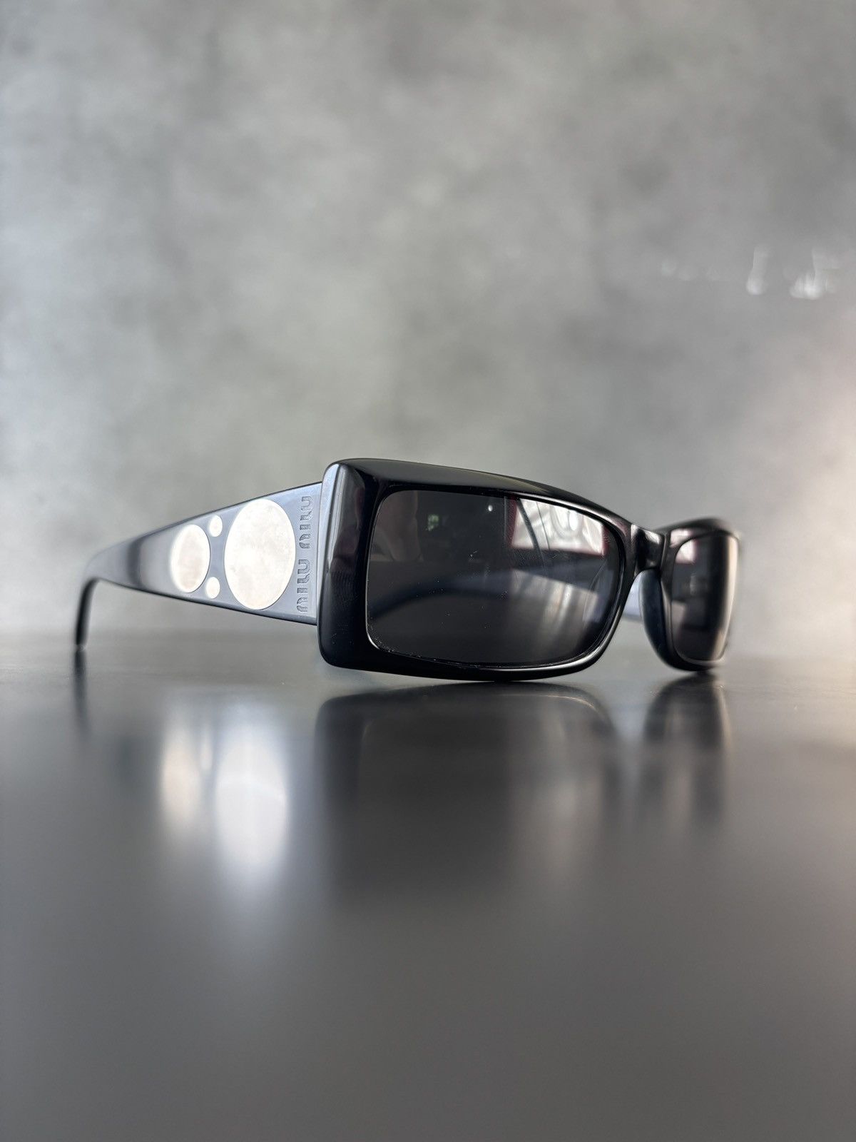 Miu Miu Miu Miu Sunglasses 2000s Y2K Silver Circles SMU21E Vintage Size ONE SIZE - 14 Thumbnail