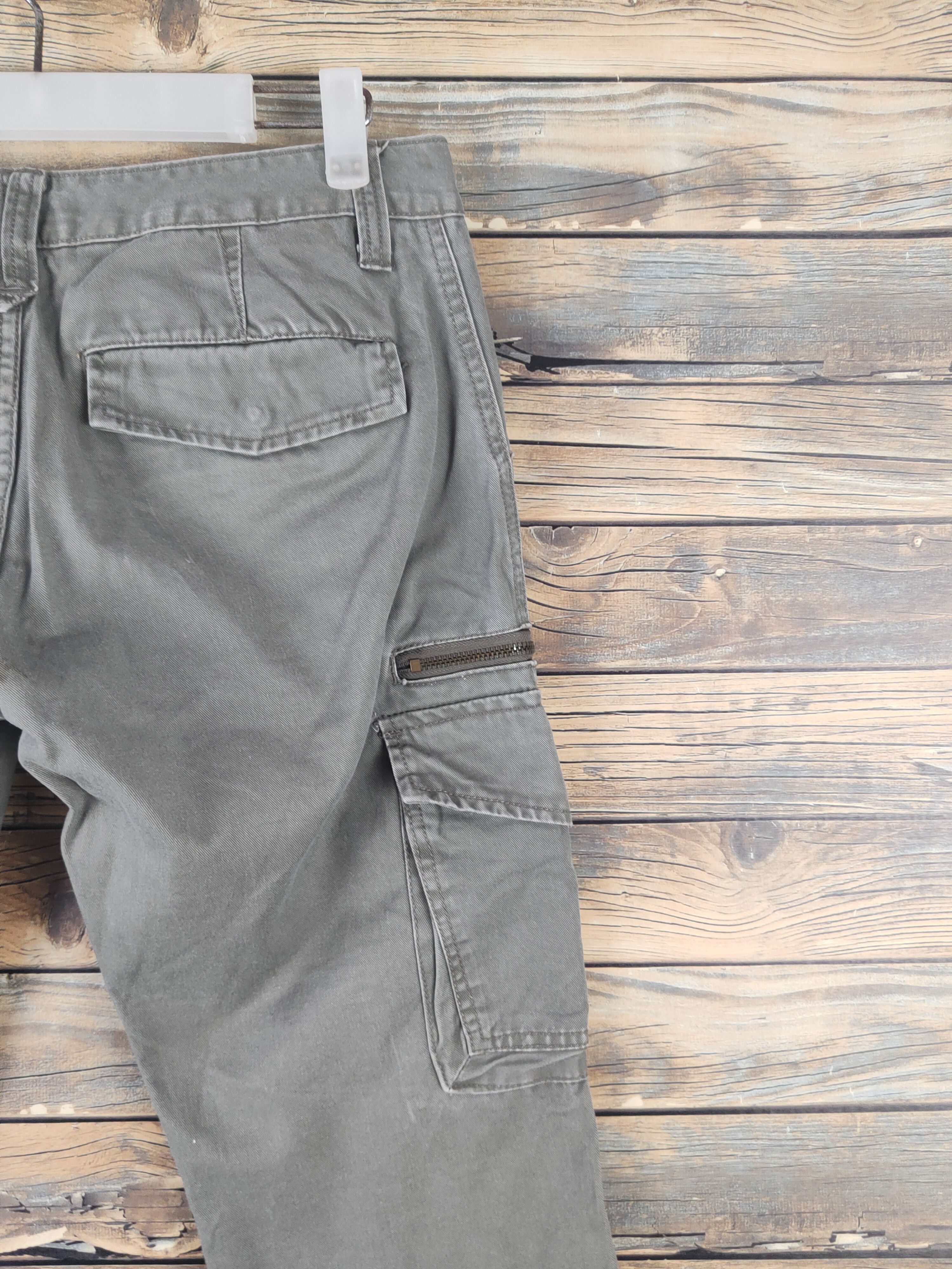 Japanese Brand DL Root Three Olive Multipocket Tactical Cargo Pants #1878 Size US 30 / EU 46 - 11 Thumbnail