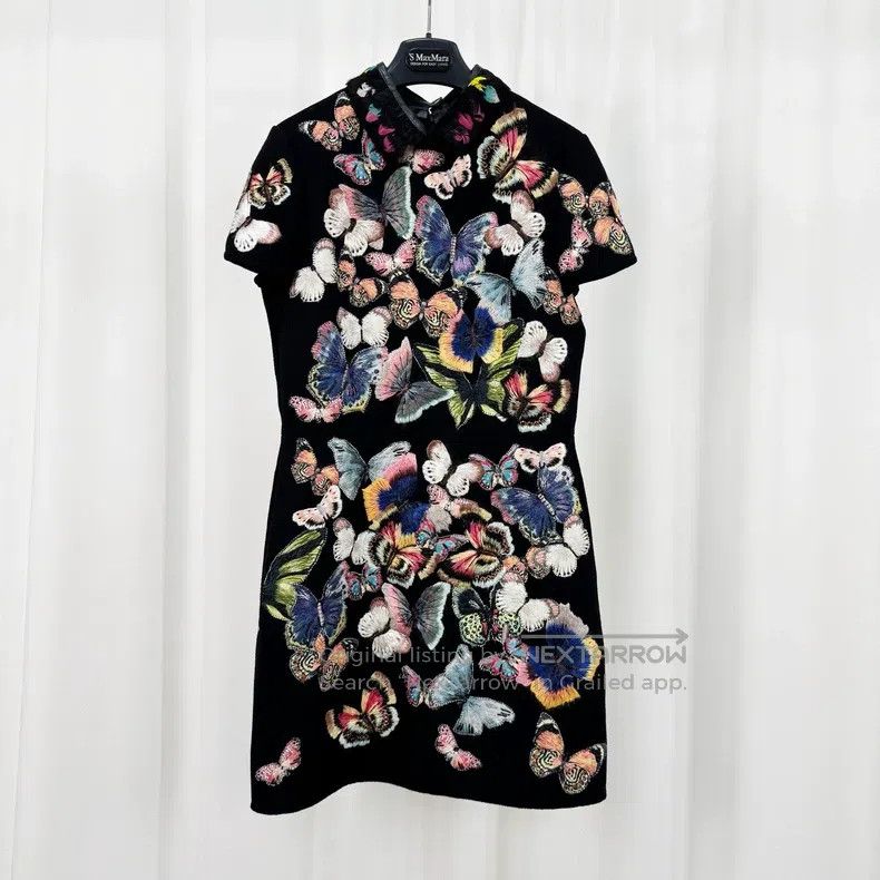 Valentino Valentino Heavy work embroidered butterfly nail bead wool Size M / US 6-8 / IT 42-44 - 1 Thumbnail