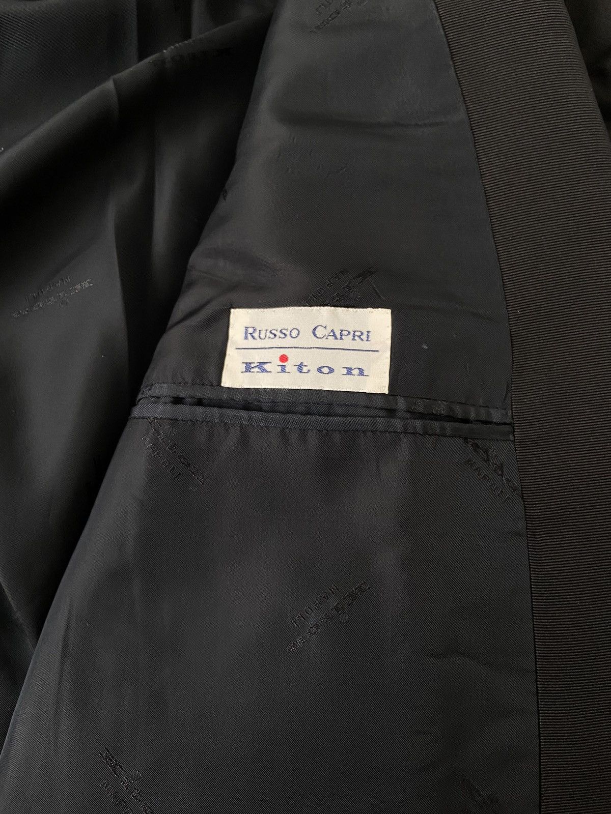 Kiton Kiton Double-Breasted Black Jacket Size 64 Size 54L - 4 Thumbnail