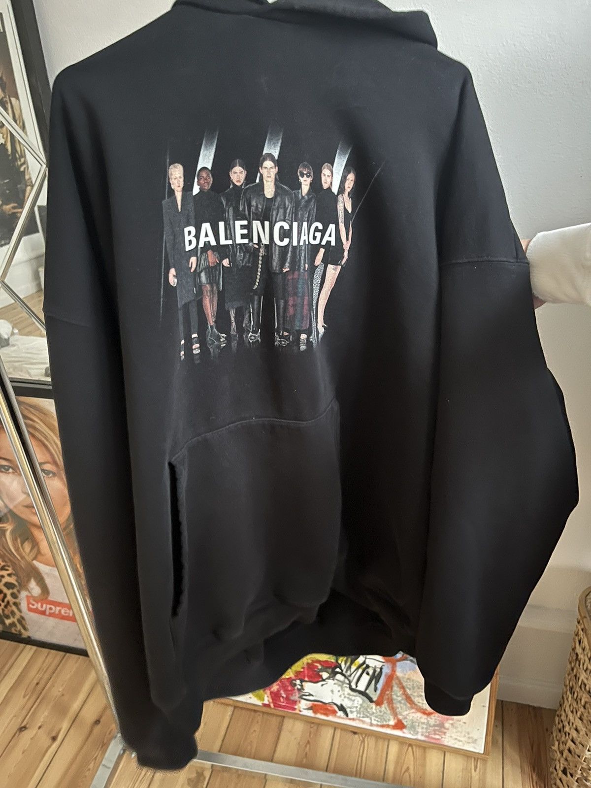 image of Balenciaga 2020 Models Hoodie in Black, Men's (Size XS)