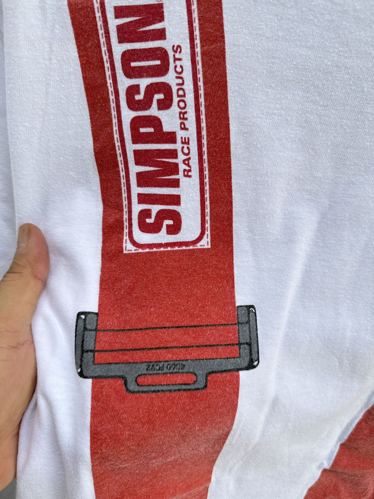 Hanes Vintage 90s Simpson Race Product Racing Tee Size US L / EU 52-54 / 3 - 8 Thumbnail