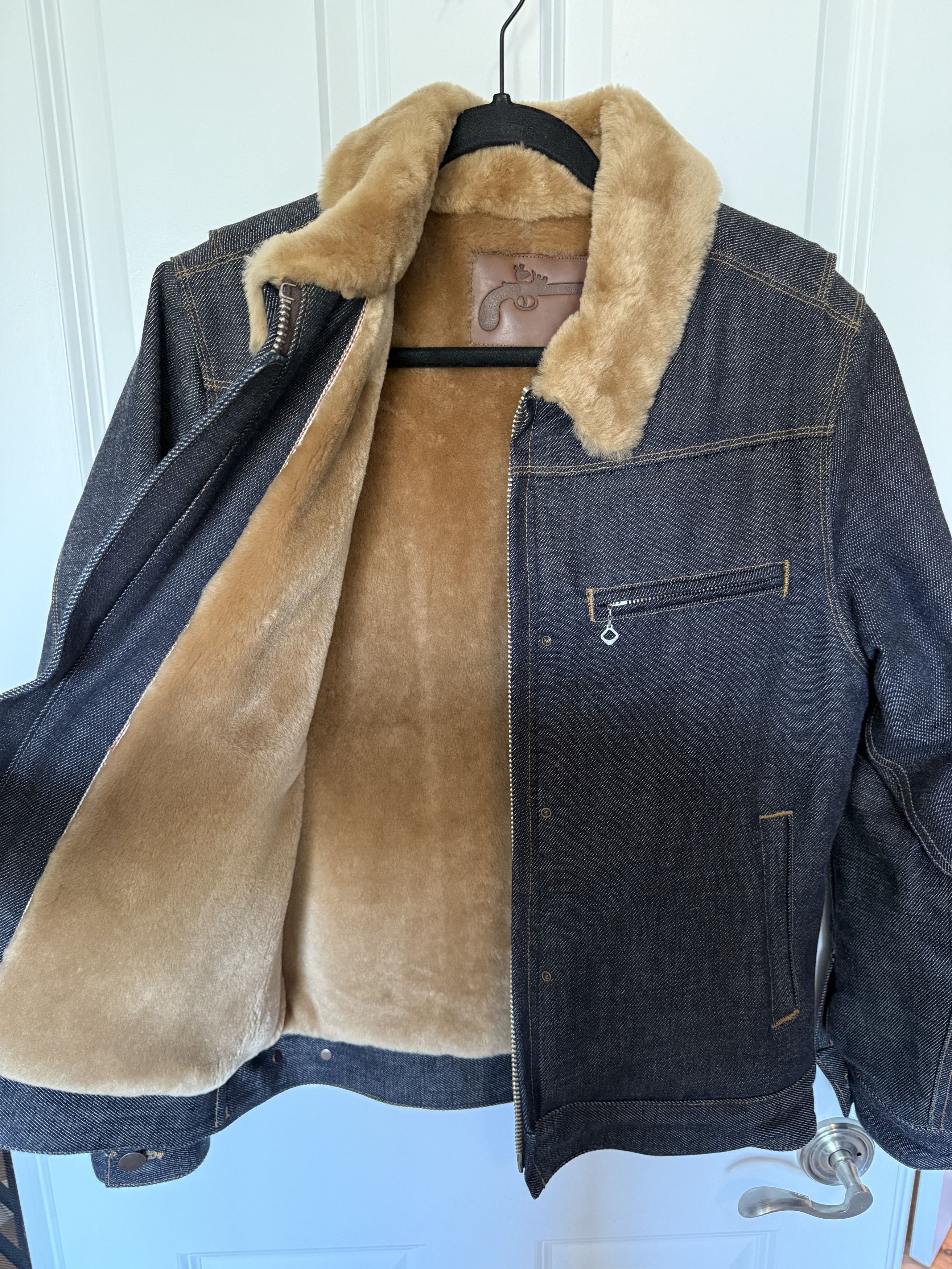 Freenote Cloth Freenote Cloth RJ2 shearling lined denim jacket | Grailed
