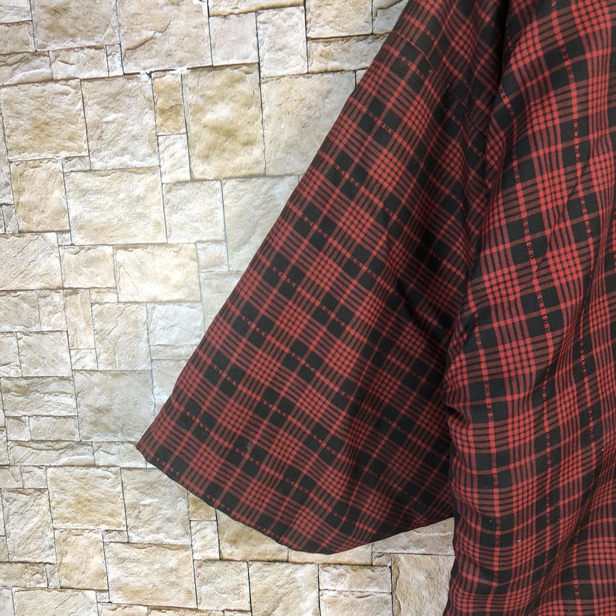 Japanese Brand Kimono Red Checkred vintage japan #A162 Size US L / EU 52-54 / 3 - 7 Thumbnail