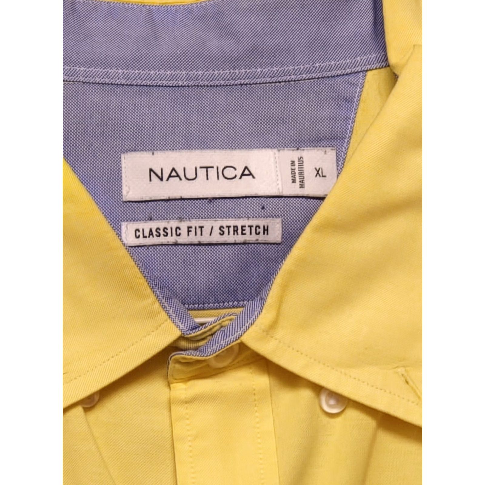 Nautica Nautica Mens Long Sleeve Button-Up Shirt Yellow L EUC Size US L / EU 52-54 / 3 - 7 Thumbnail