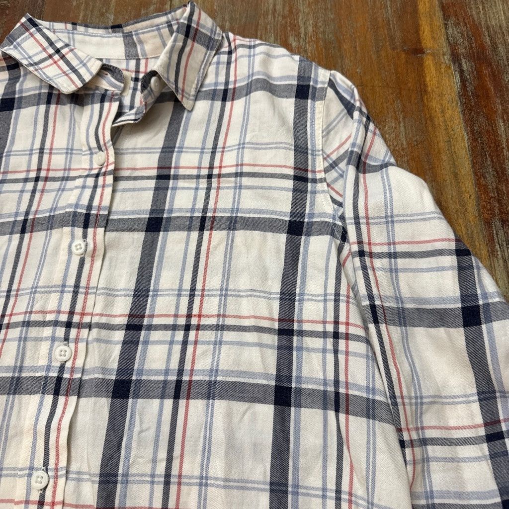 Marine Layer Marine Layer Plaid Button Down Large White Blue Red Size L / US 10 / IT 46 - 4 Thumbnail