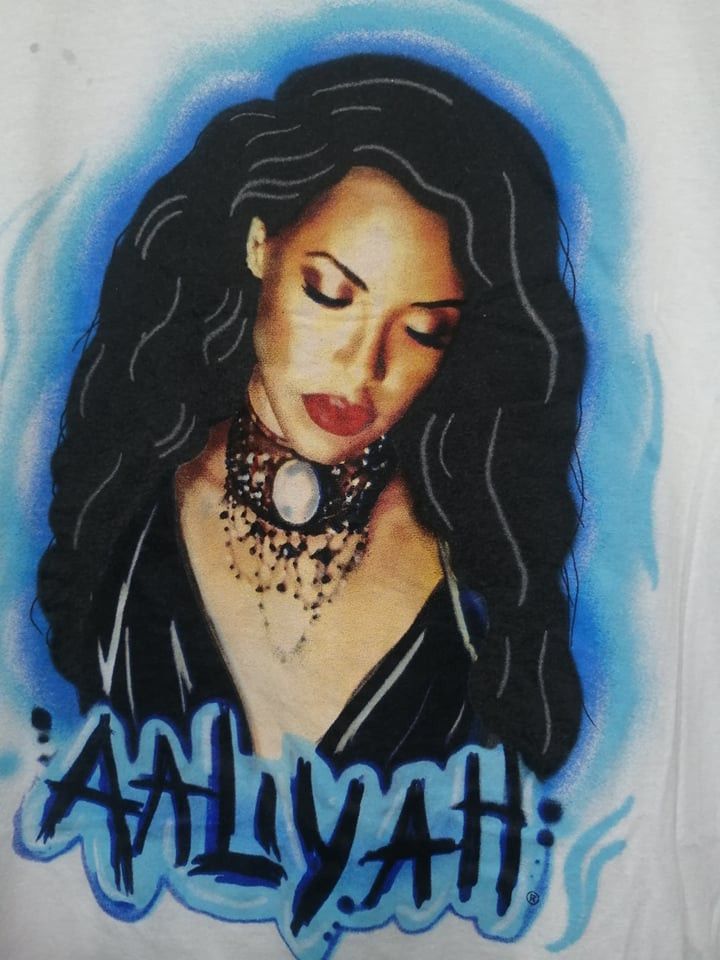 Band Tees × Rap Tees × Vintage Aaliyah air brush t shirt Oversized Very Rare Size US XXL / EU 58 / 5 - 4 Thumbnail