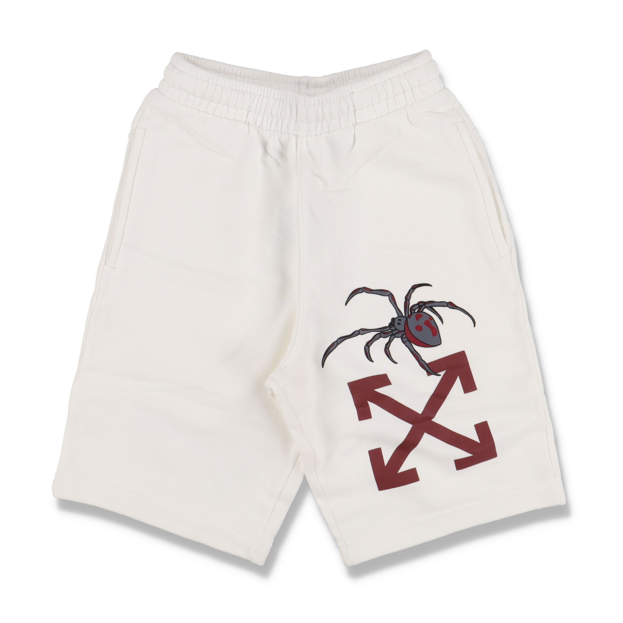 Off-White White Arachno Spider Arrows Logo Sweatshorts Size 26" / US 2 / IT 38 - 1 Thumbnail