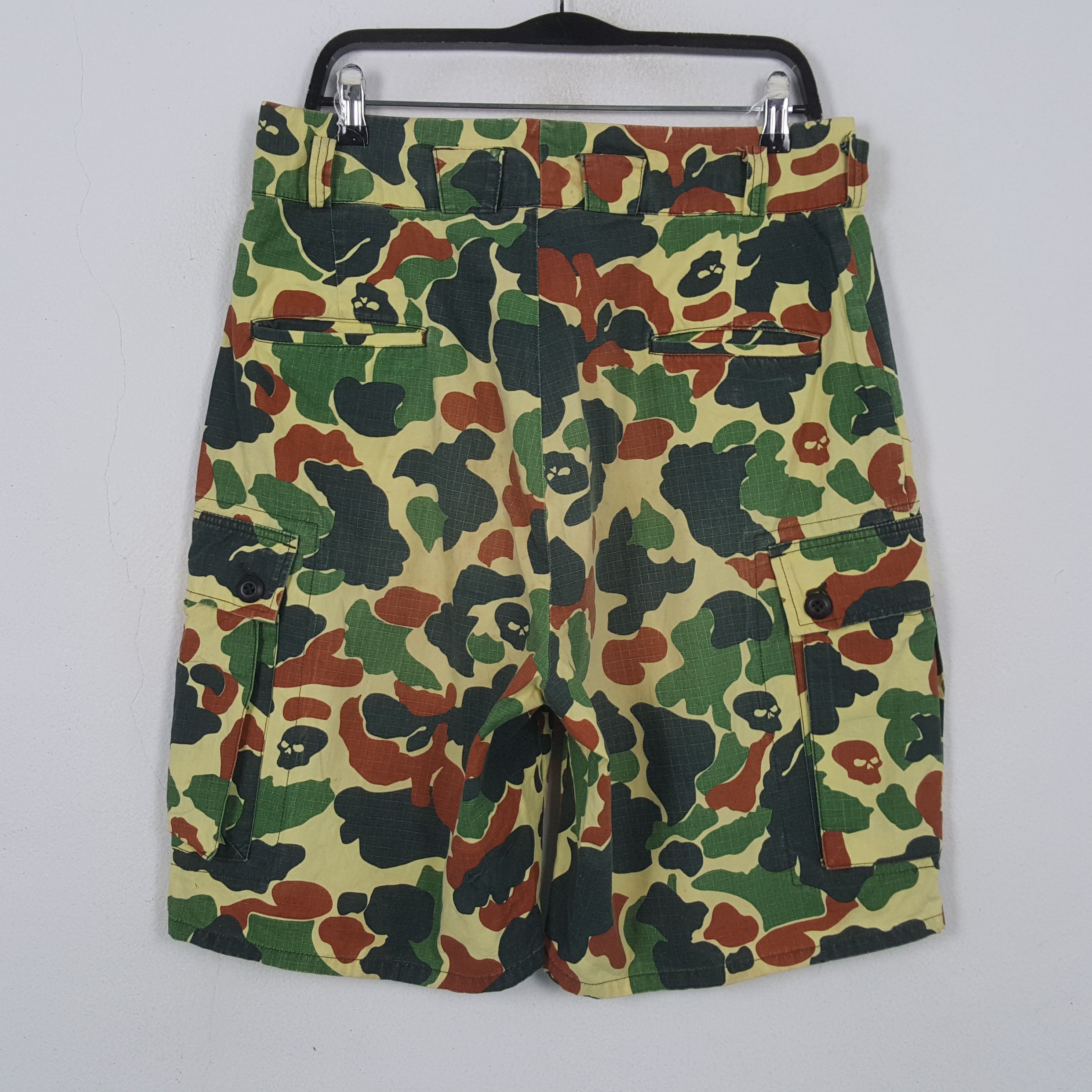 Japanese Brand Military Camo Design Style Short Pants RR11 Size US 32 / EU 48 - 3 Thumbnail