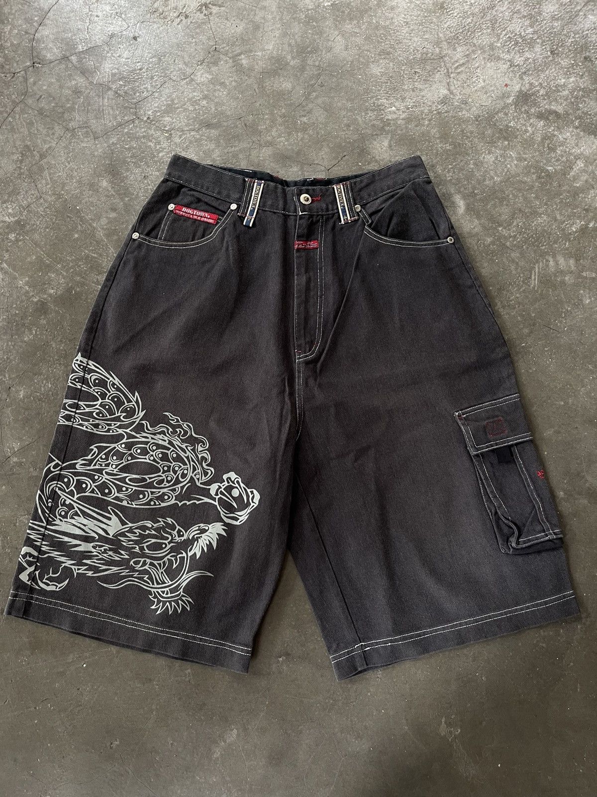 Dogtown Vintage Dogtown Black Dragon Jorts Cargo Size US 29 - 3 Thumbnail
