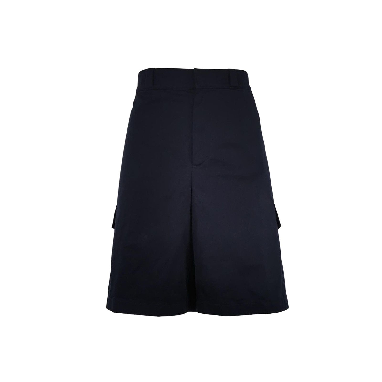 Prada Prada Navy Triangle Logo Gabardine Shorts 54 Size US 38 / EU 54 - 1 Thumbnail