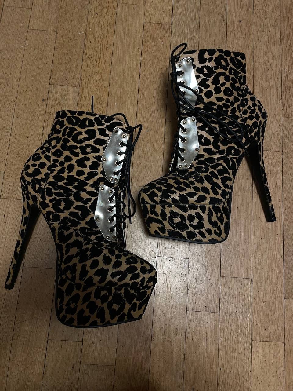 Other Leopard platform strip heels – Pleaser style Sergio Todzi Size US 10 / IT 40 - 2 Thumbnail
