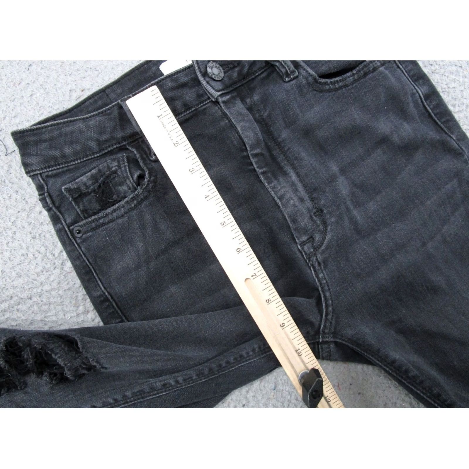 Vintage Hidden Jeans Skinny Distressed Black Stretch Denim Raw Hem Womens Size 27 Size 27" / US 4 / IT 40 - 7 Thumbnail